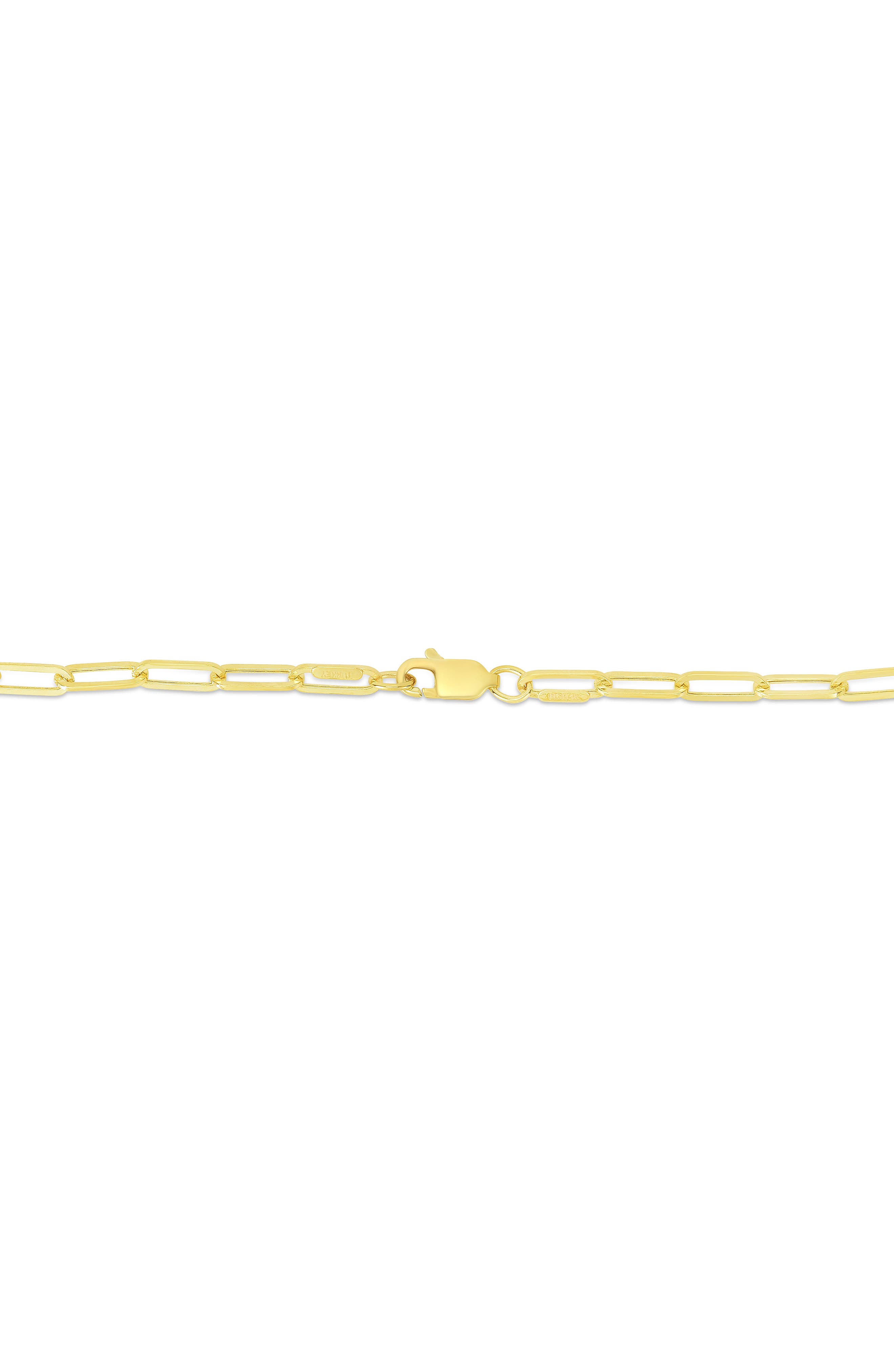 Queen Jewels 14K Gold Paper Clip Chain Necklace