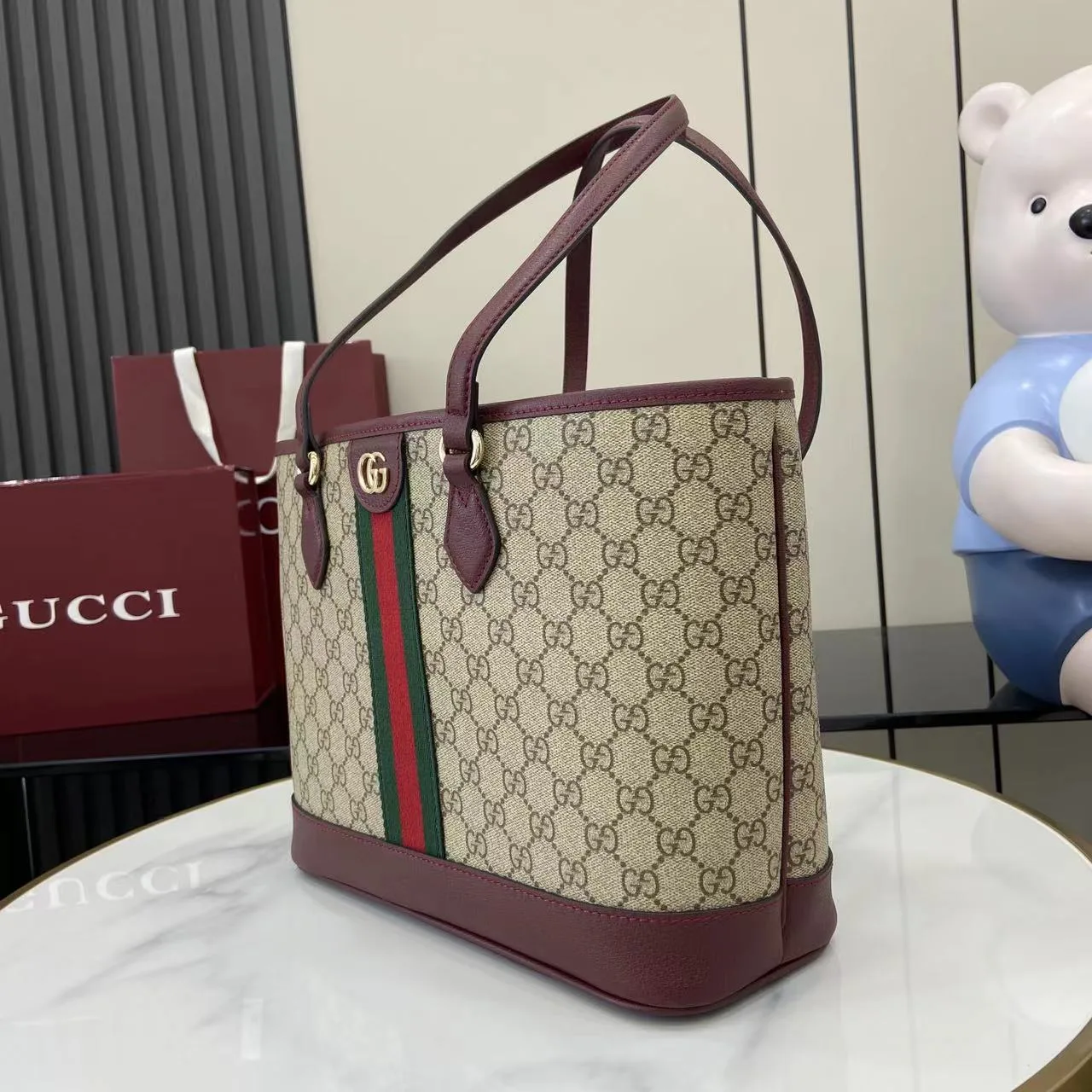 Gucci Brown Ophidia GG Supreme Canvas Tote Bag product photo from LabelPicks