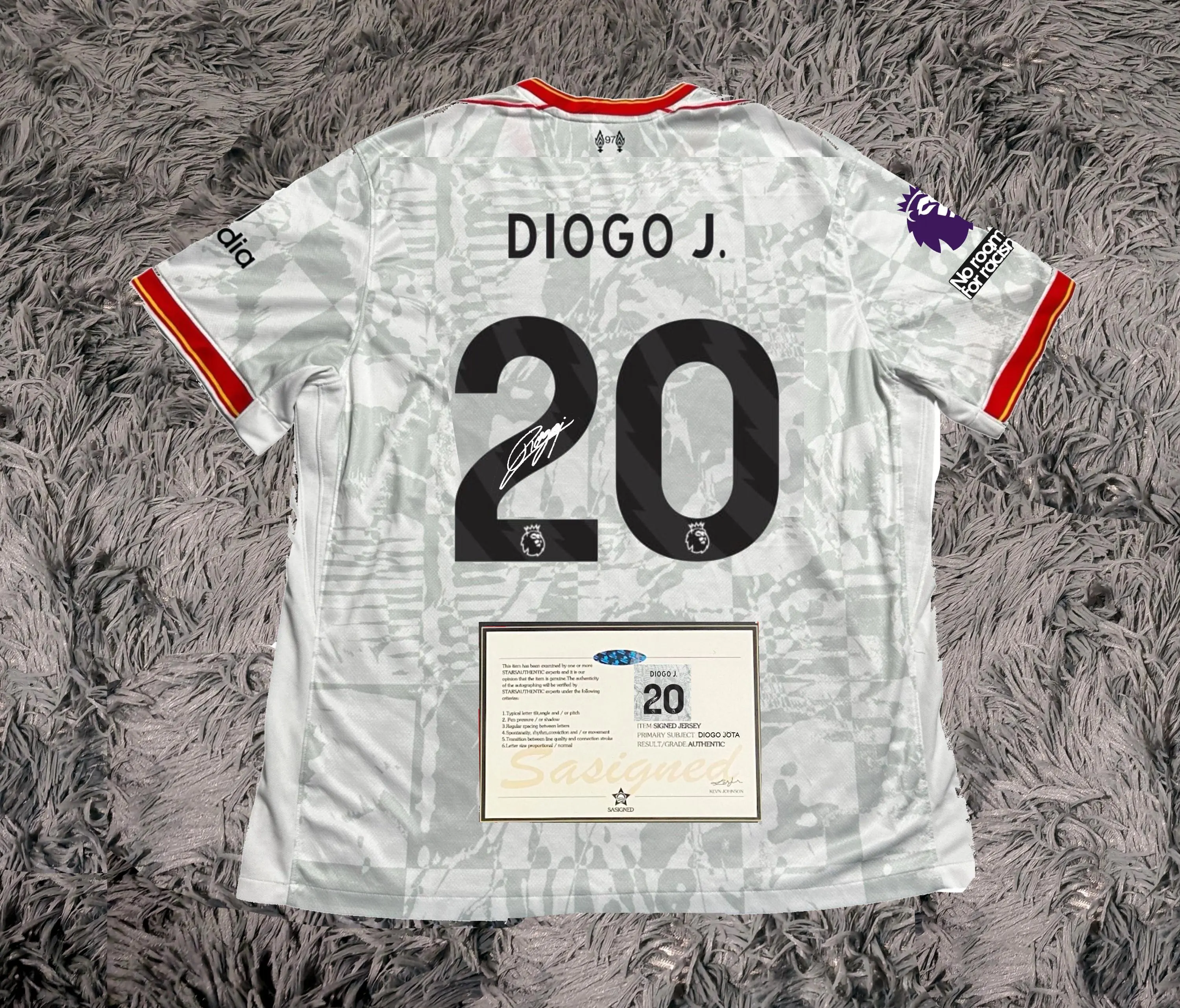 Diogo Jota SIGNED Liverpool 24/25 Home TRIBUTE Jersey/Shirt - COA - 1996-2025