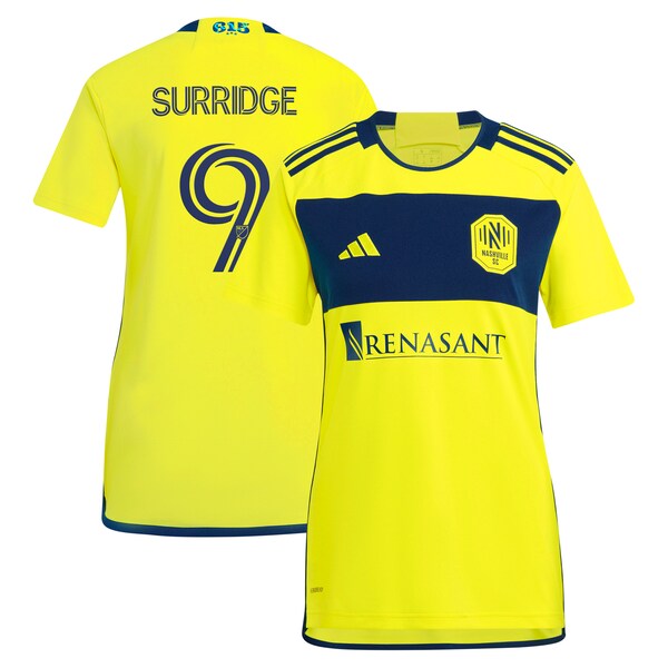 Sam Surridge Nashville SC adidas Women's 2024 The 615 Kit Replica Player Jersey - Yellow