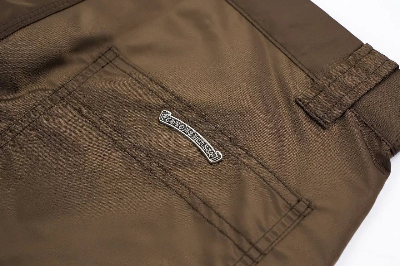 Chrome Hearts Brown Black Leather Panel Carpenter Pants product photo from LabelPicks