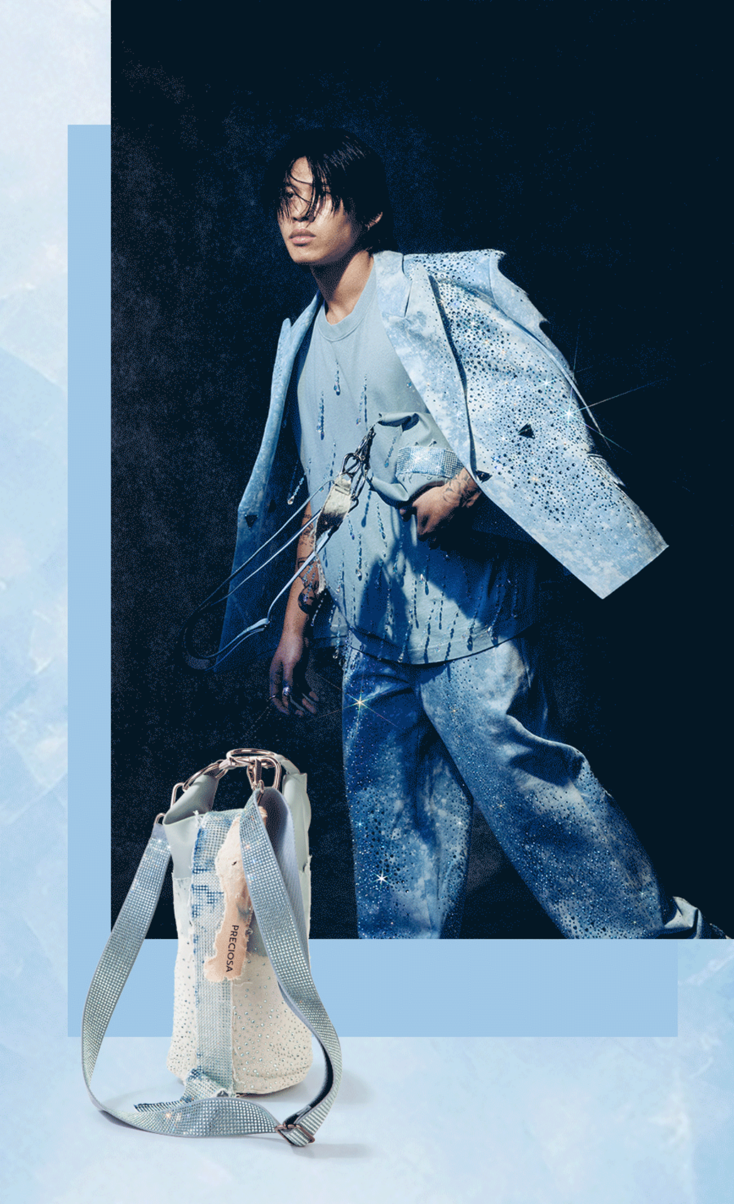 Silver Aquamarine balancing icy blue and earthy tones