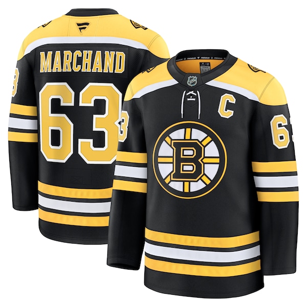 Brad Marchand Boston Bruins  Home Premium Jersey - Black/White