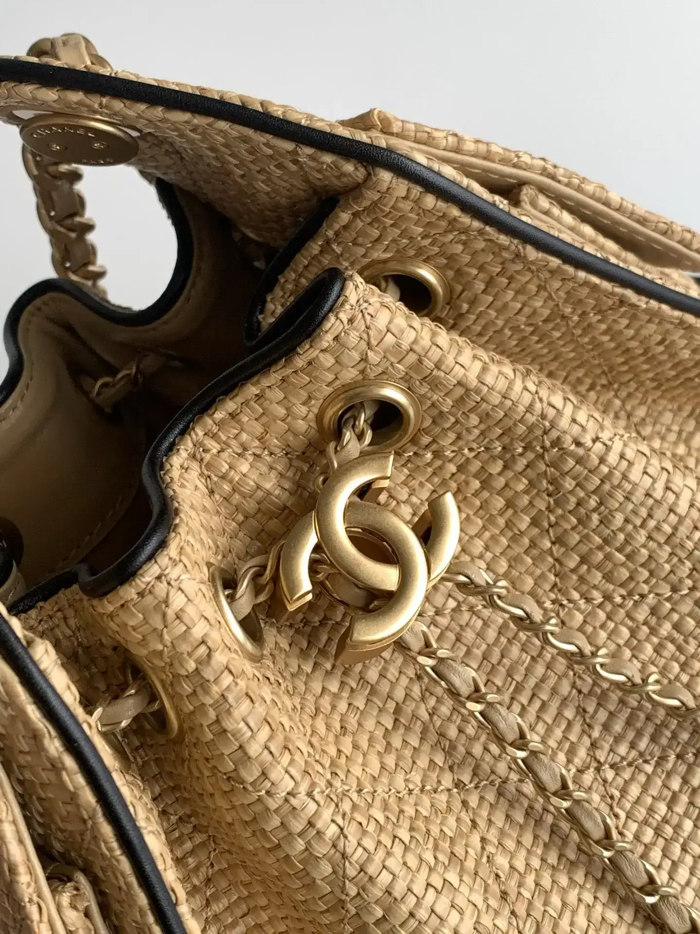 Chanel Straw Woven Bucket Bag product photo from LabelPicks