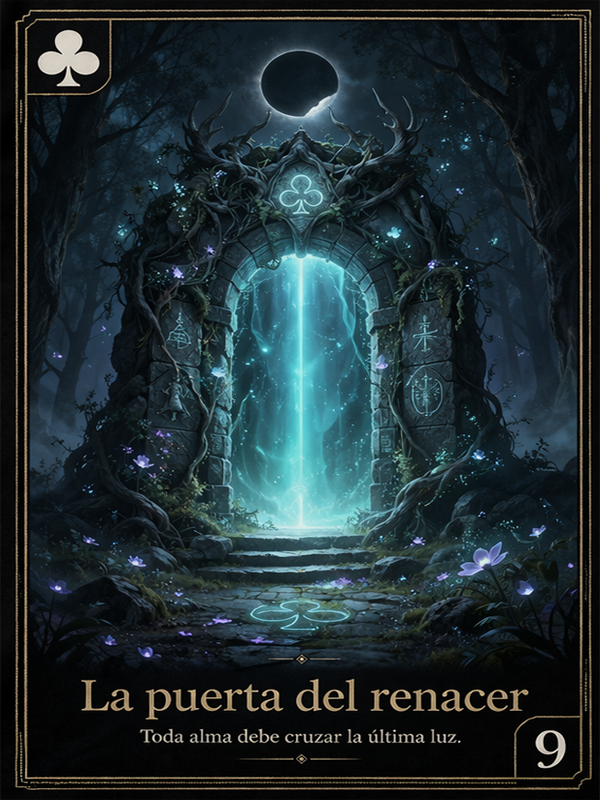 ♣ 9 — La puerta del renacer