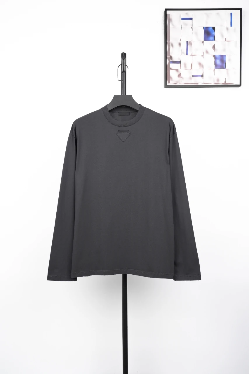 Prada Black Lightweight Triangle Patch Long Sleeve T-Shirt product photo from LabelPicks