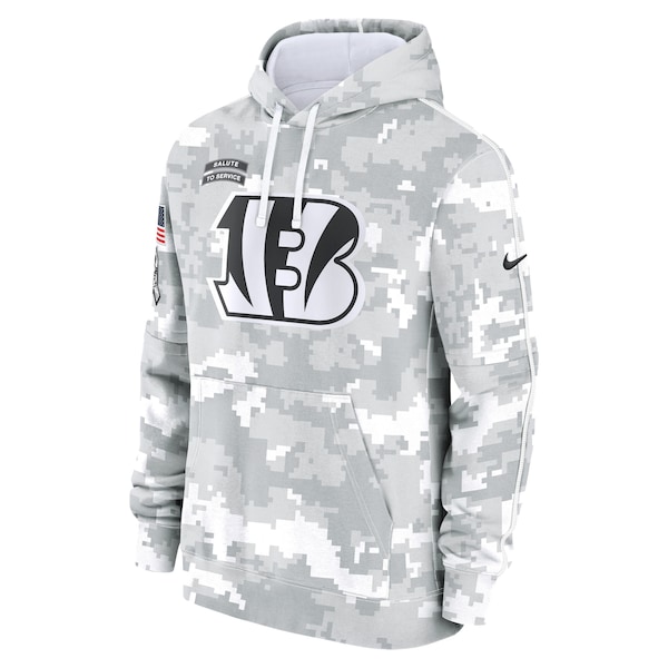 Cincinnati Bengals Nike 2024 Salute to Service Club Fleece Pullover Hoodie - Arctic Camo