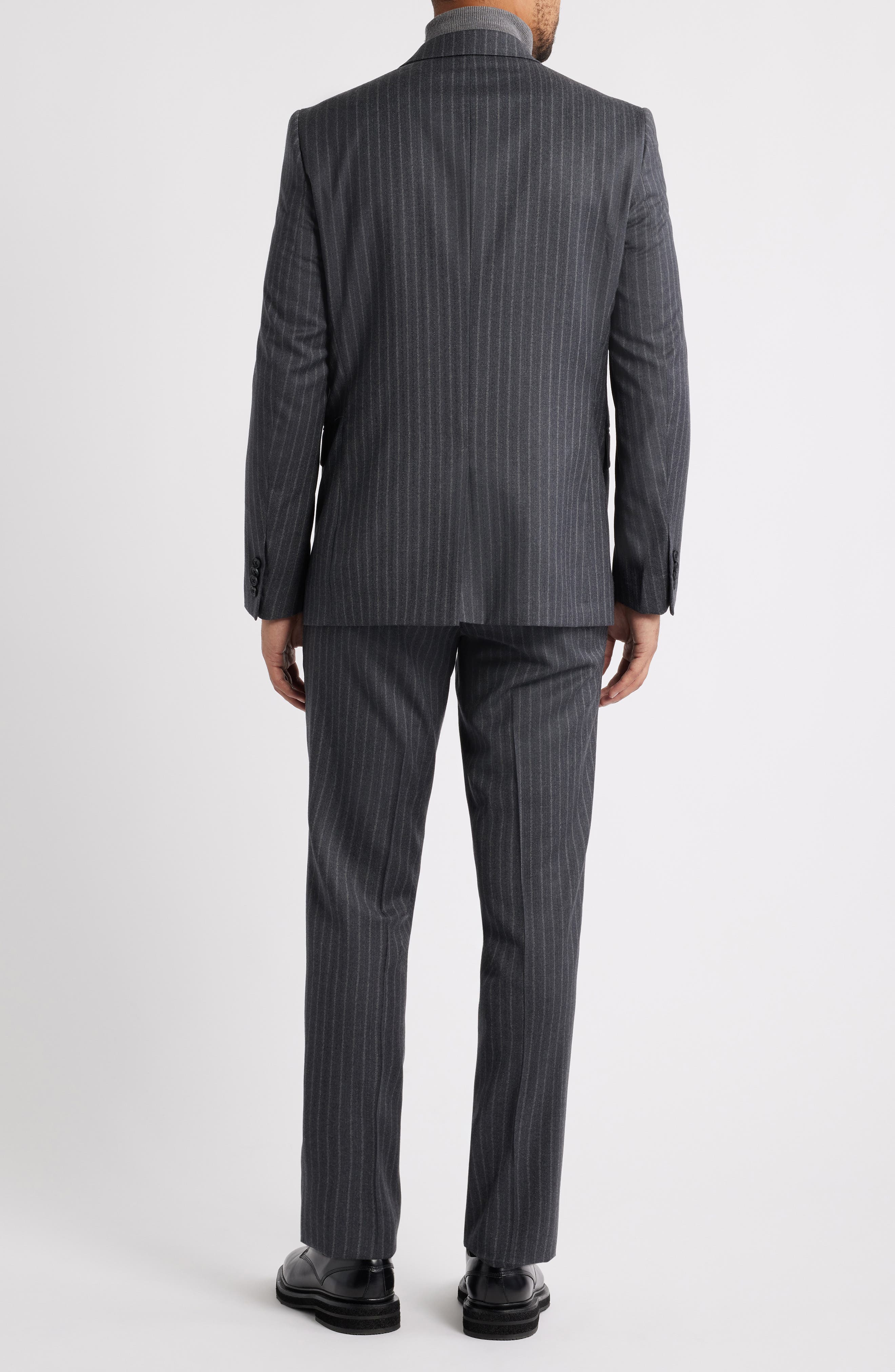 AllSaints Ross Slim Fit Striped Wool Suit