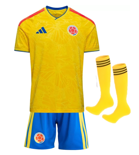 Kids Colombia Home Jersey Full Kit World Cup 2026