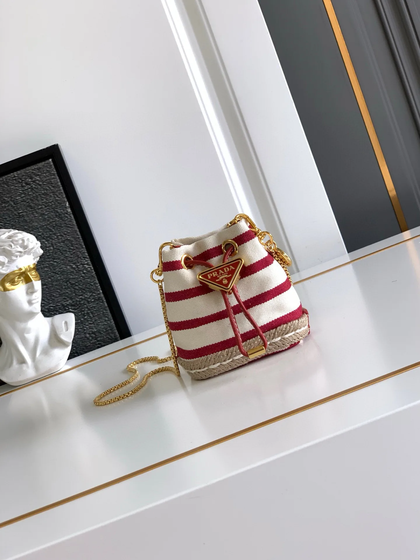 Prada Straw Woven Bucket Bag product photo from LabelPicks