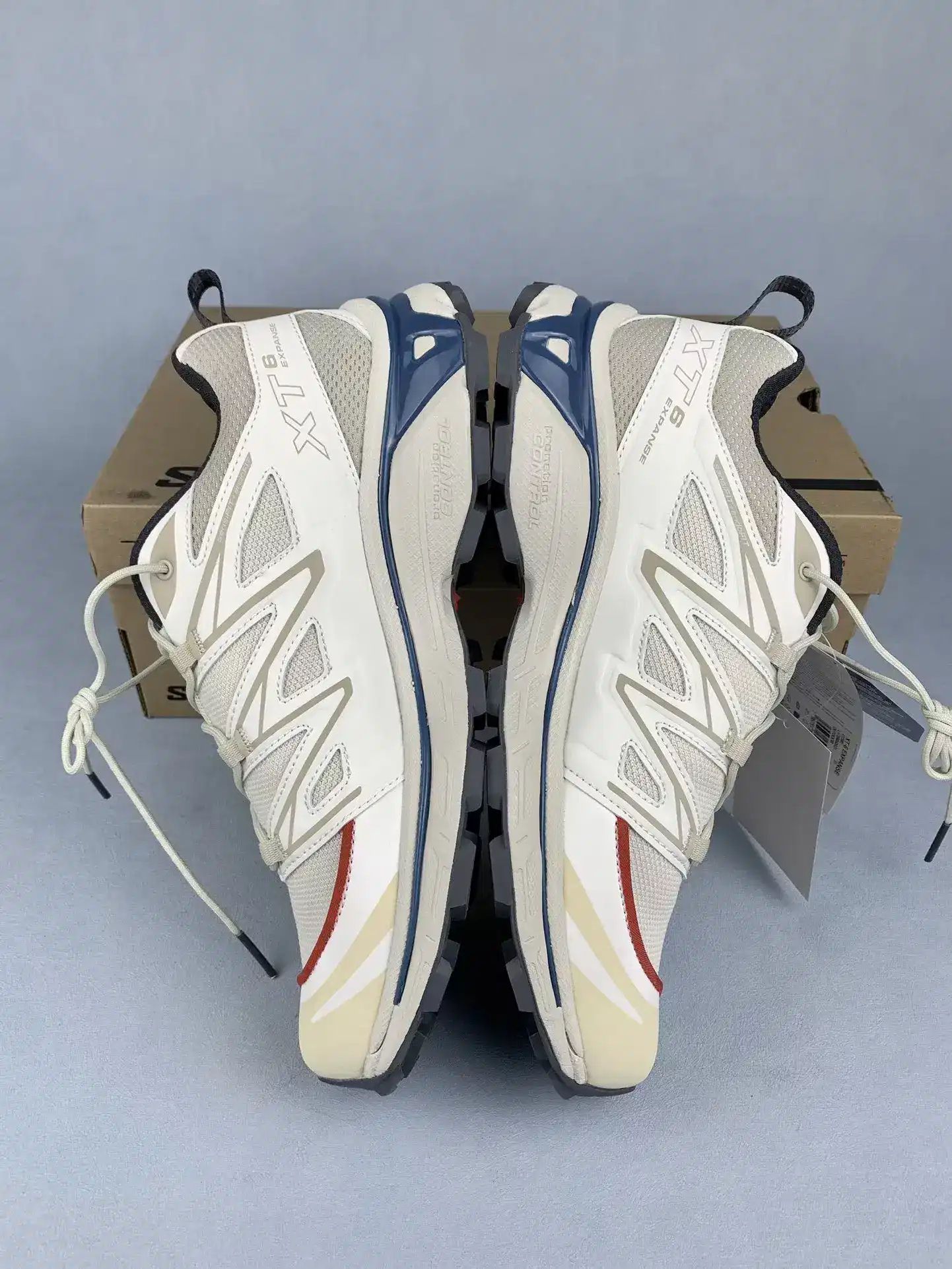 Salomon XT-6 Expanse “Almond Cream Aegean Blue” Shoes product photo from LabelPicks
