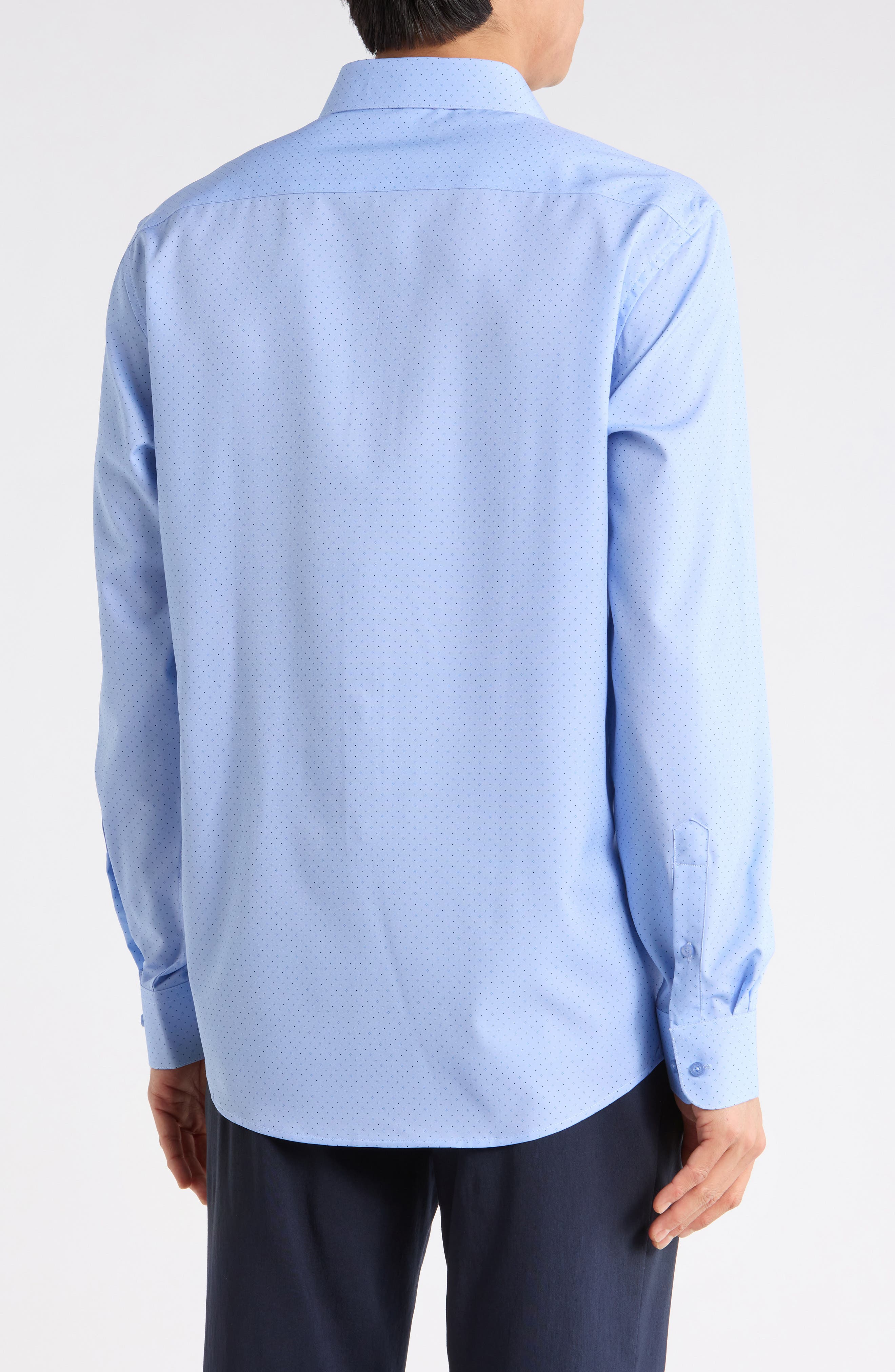 Nautica Slim Fit Dot Print Dress Shirt