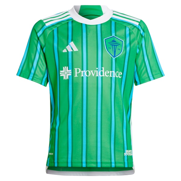 Seattle Sounders FC adidas Youth 2024 The Anniversary Kit Replica Custom Jersey – Green