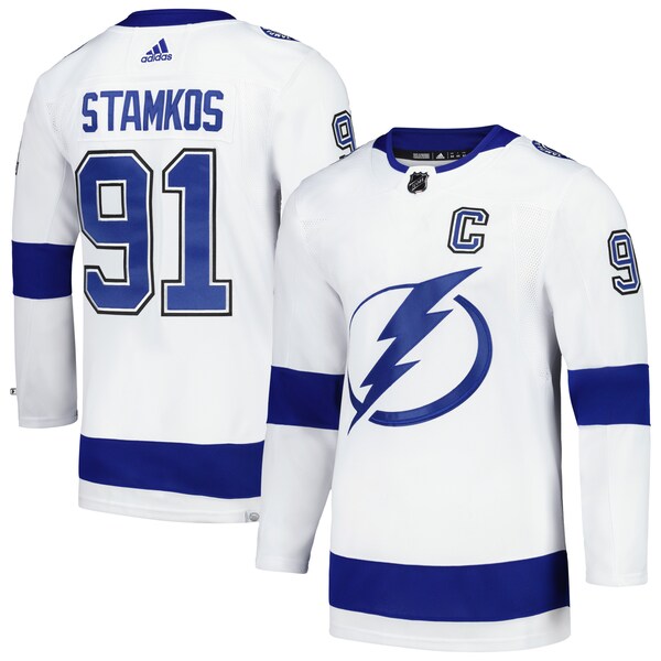 Steven Stamkos Tampa Bay Lightning adidas Away Primegreen Authentic Player Jersey - White/Blue