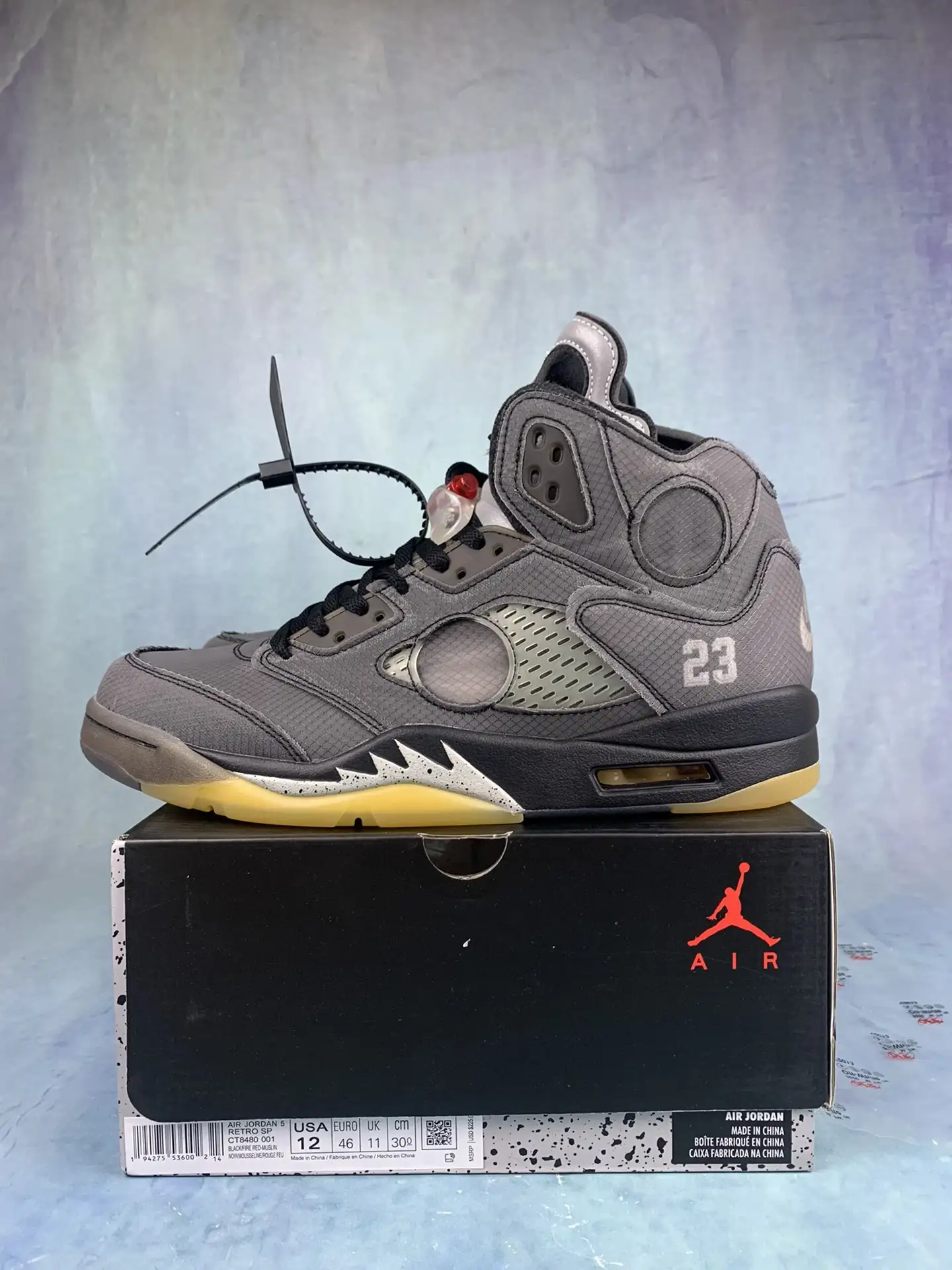 Off-White x Air Jordan 5 “Black” Shoes product photo from LabelPicks