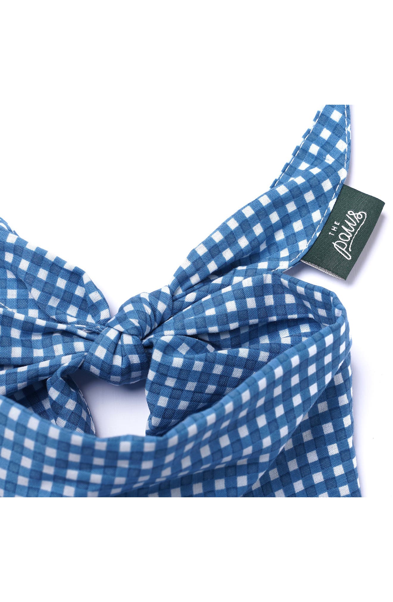 The Paws Blue Gingham Dog Bandana