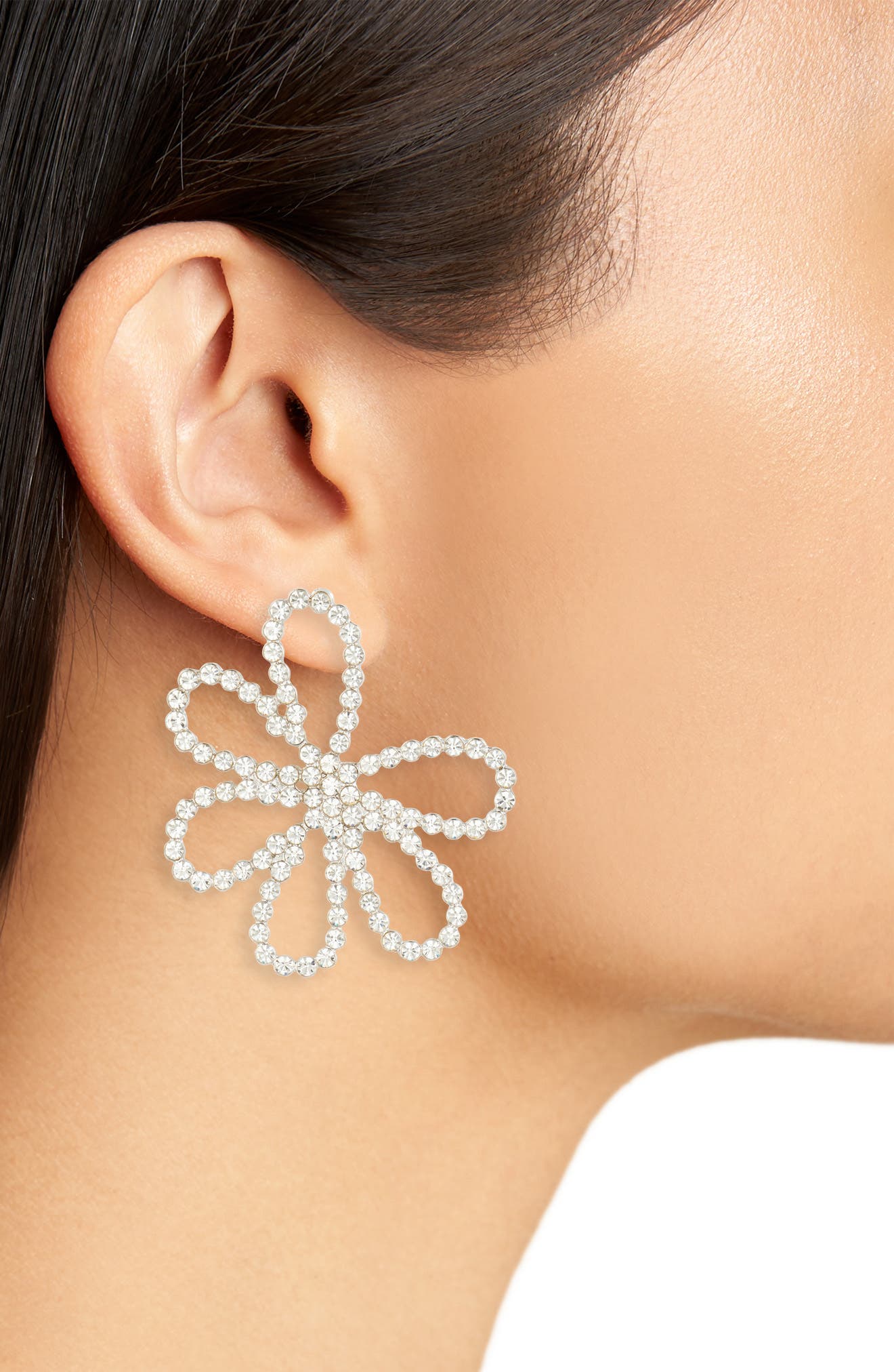 Tasha Crystal Flower Stud Earrings