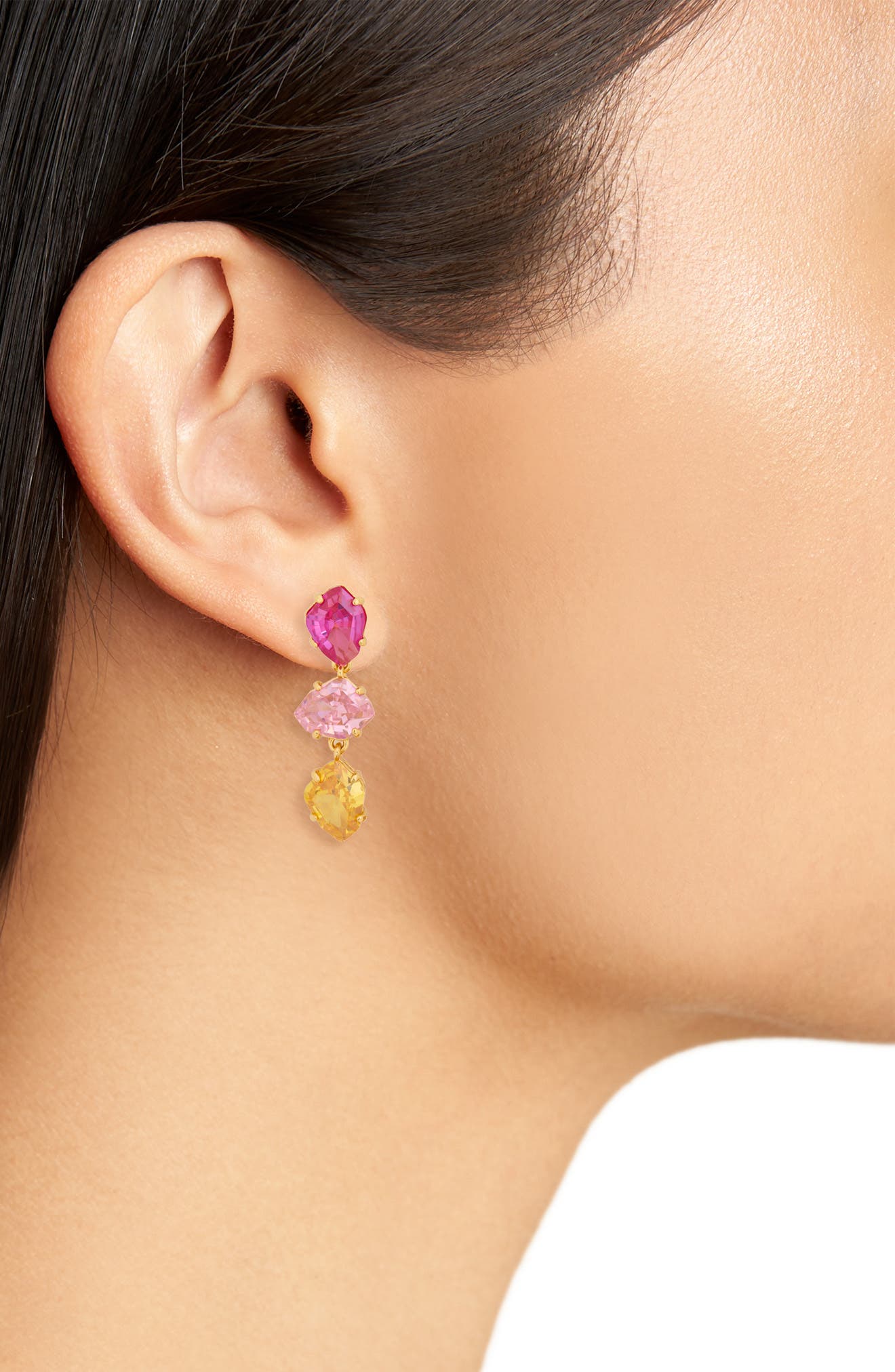 Kate Spade New York treasure trove cubic zirconia linear drop earrings
