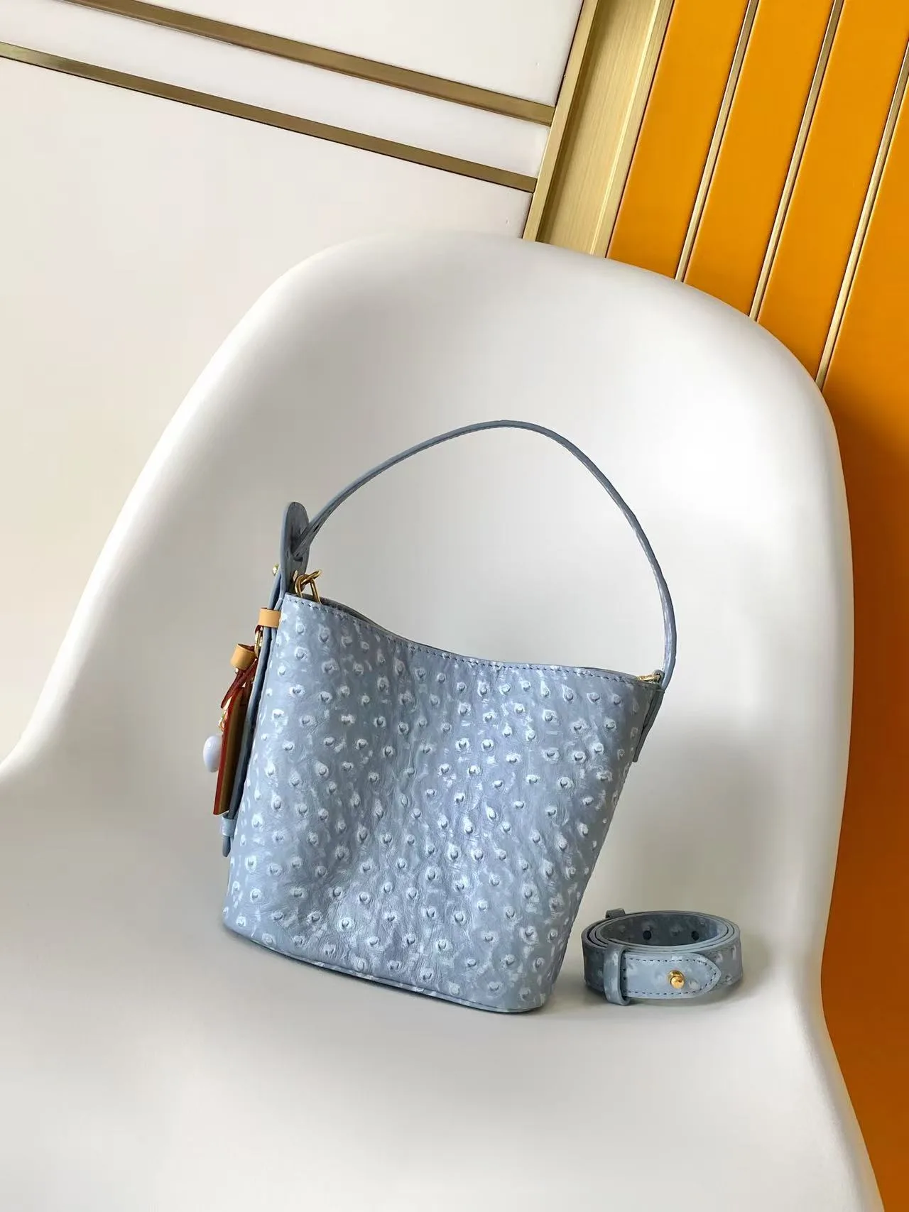 Louis Vuitton Black Grained Leather Bucket Bag product photo from LabelPicks