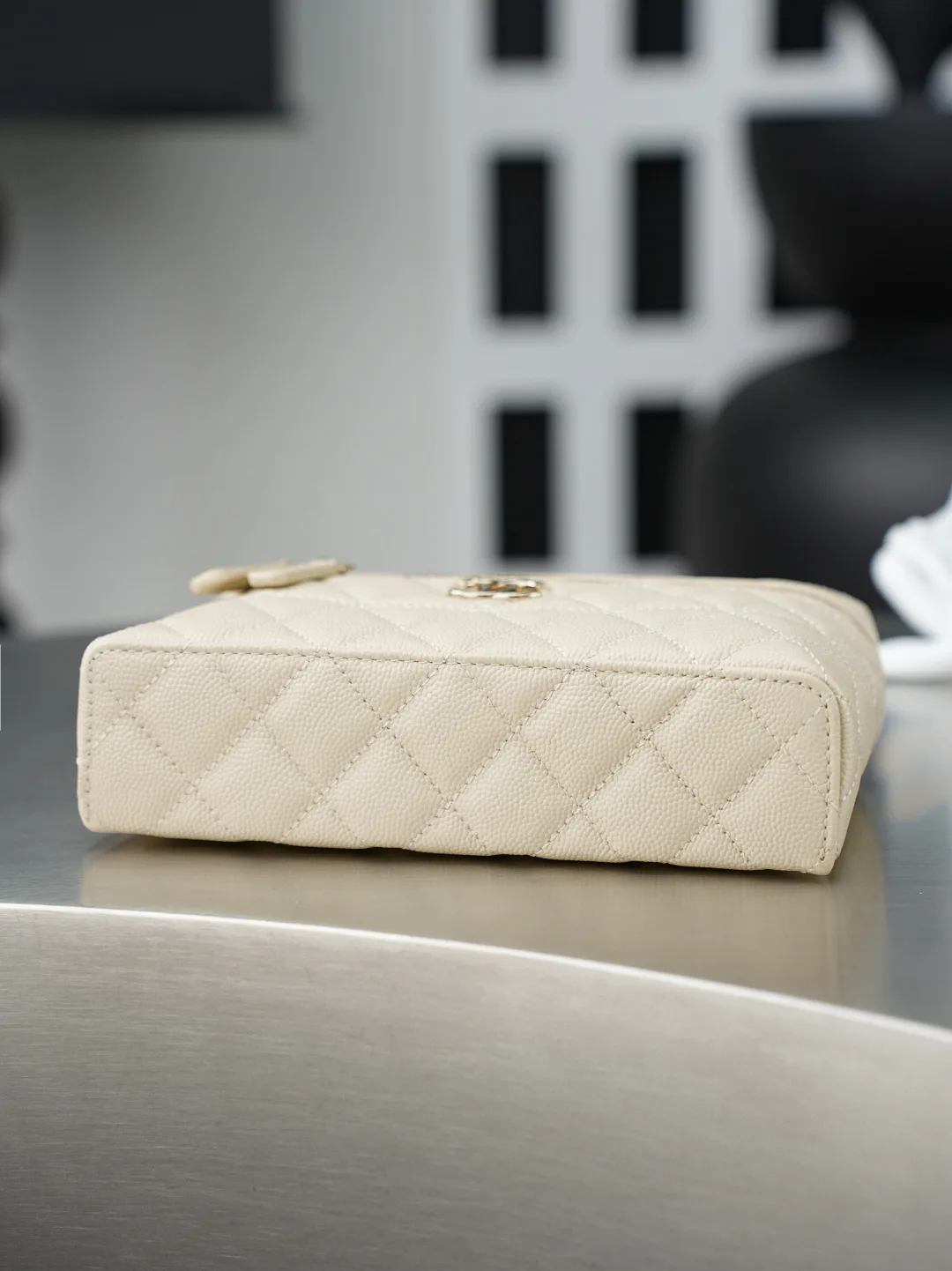 Chanel White Quilted Leather Top Handle Bag product photo from LabelPicks