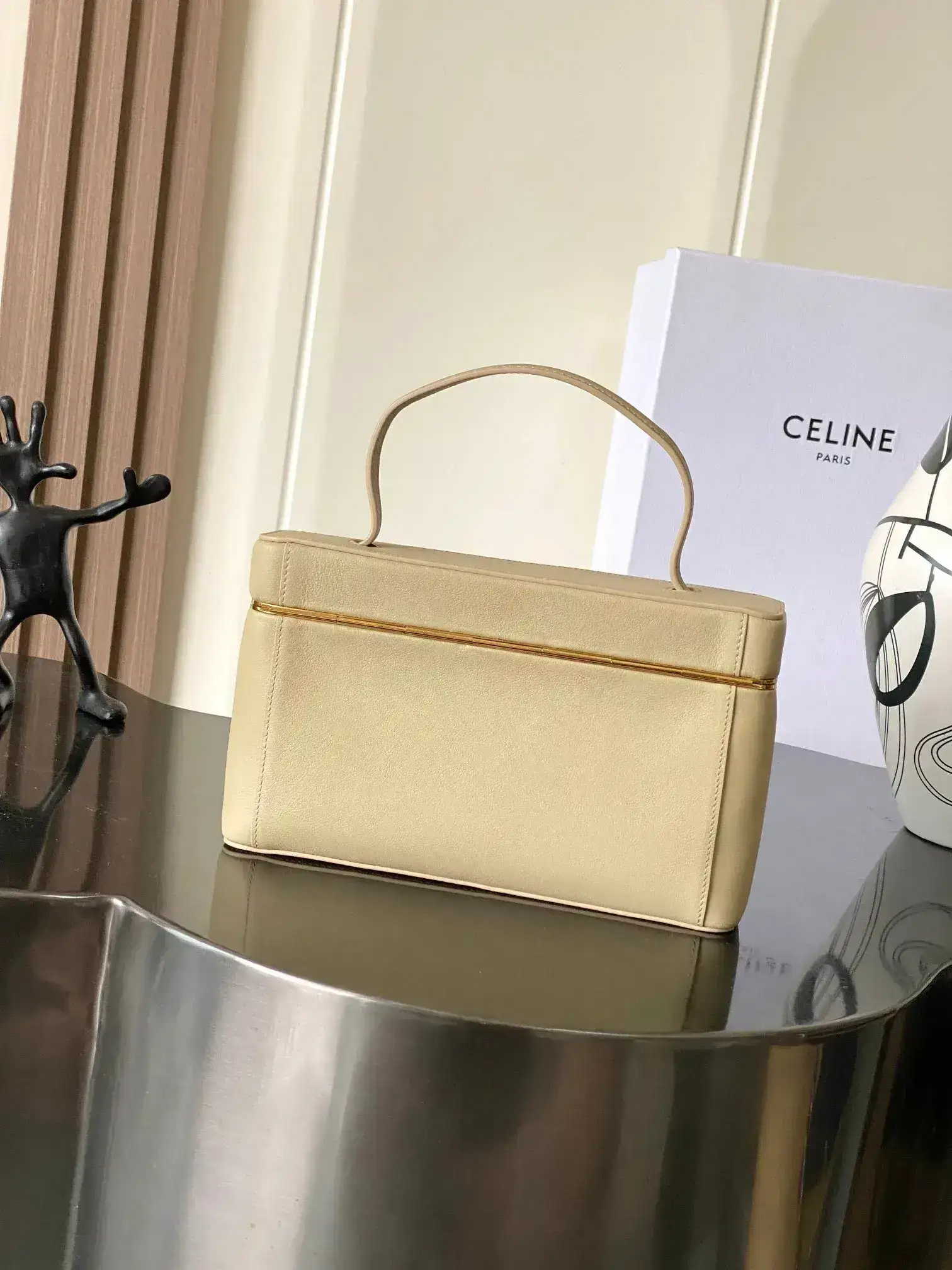 Celine Beige Triomphe Top Handle Bag product photo from LabelPicks