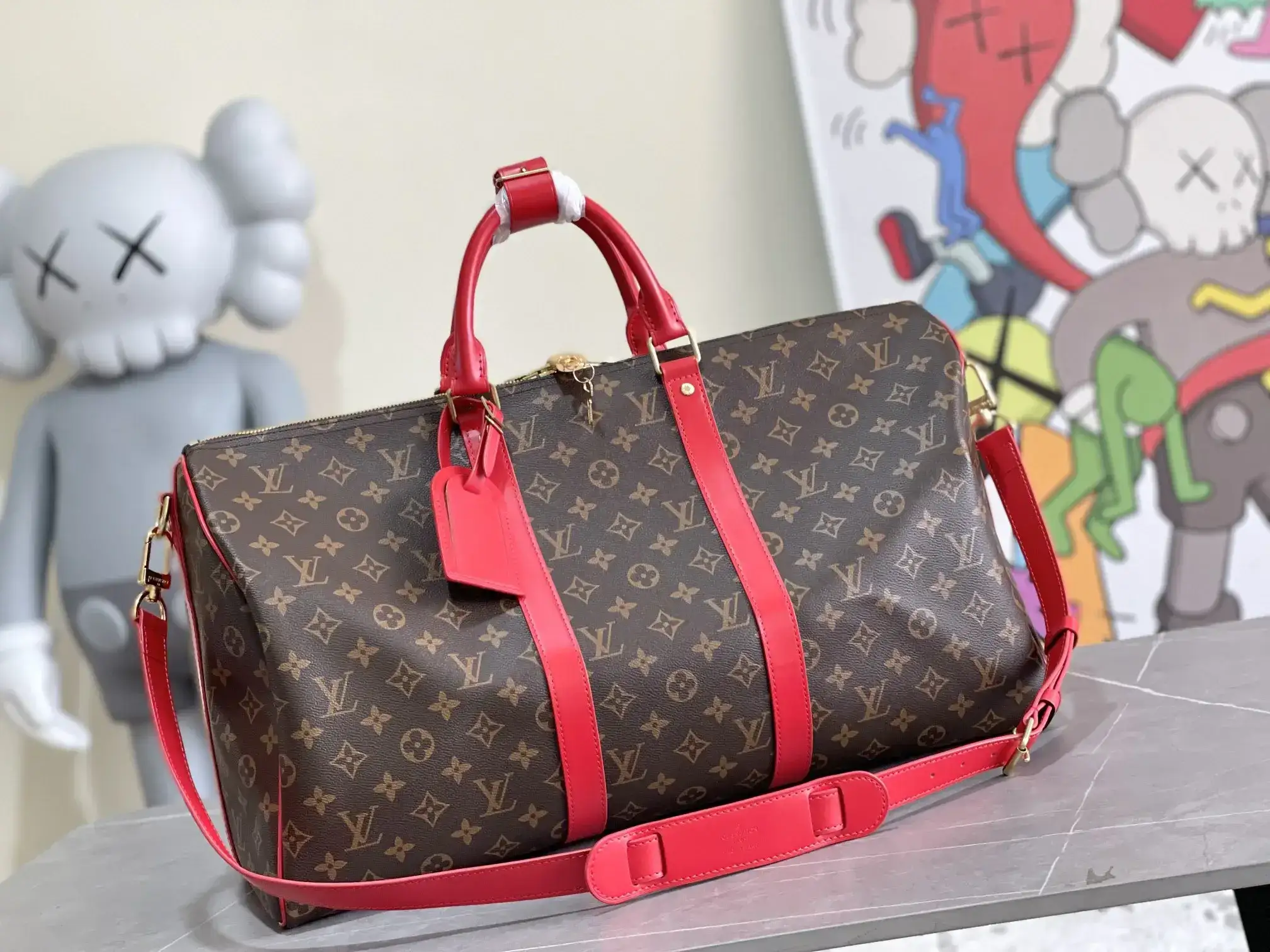 Louis Vuitton Gold Keepall Monogram Canvas Tote Bag product photo from LabelPicks