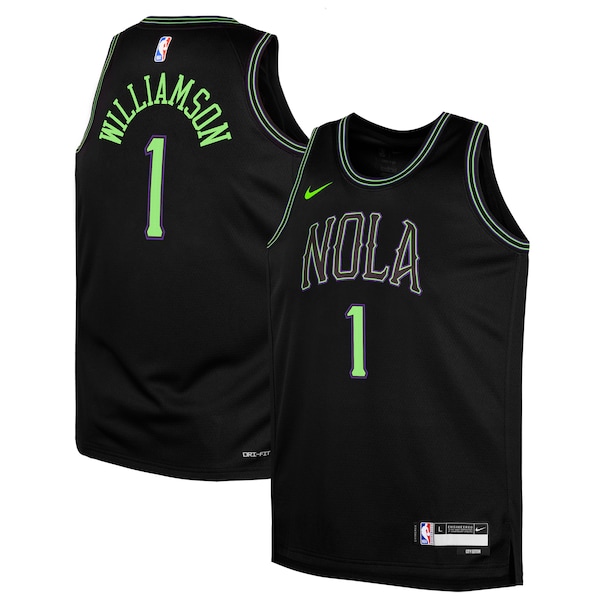 Zion Williamson New Orleans Pelicans Nike Youth  Swingman Replica Jersey - City Edition - Black