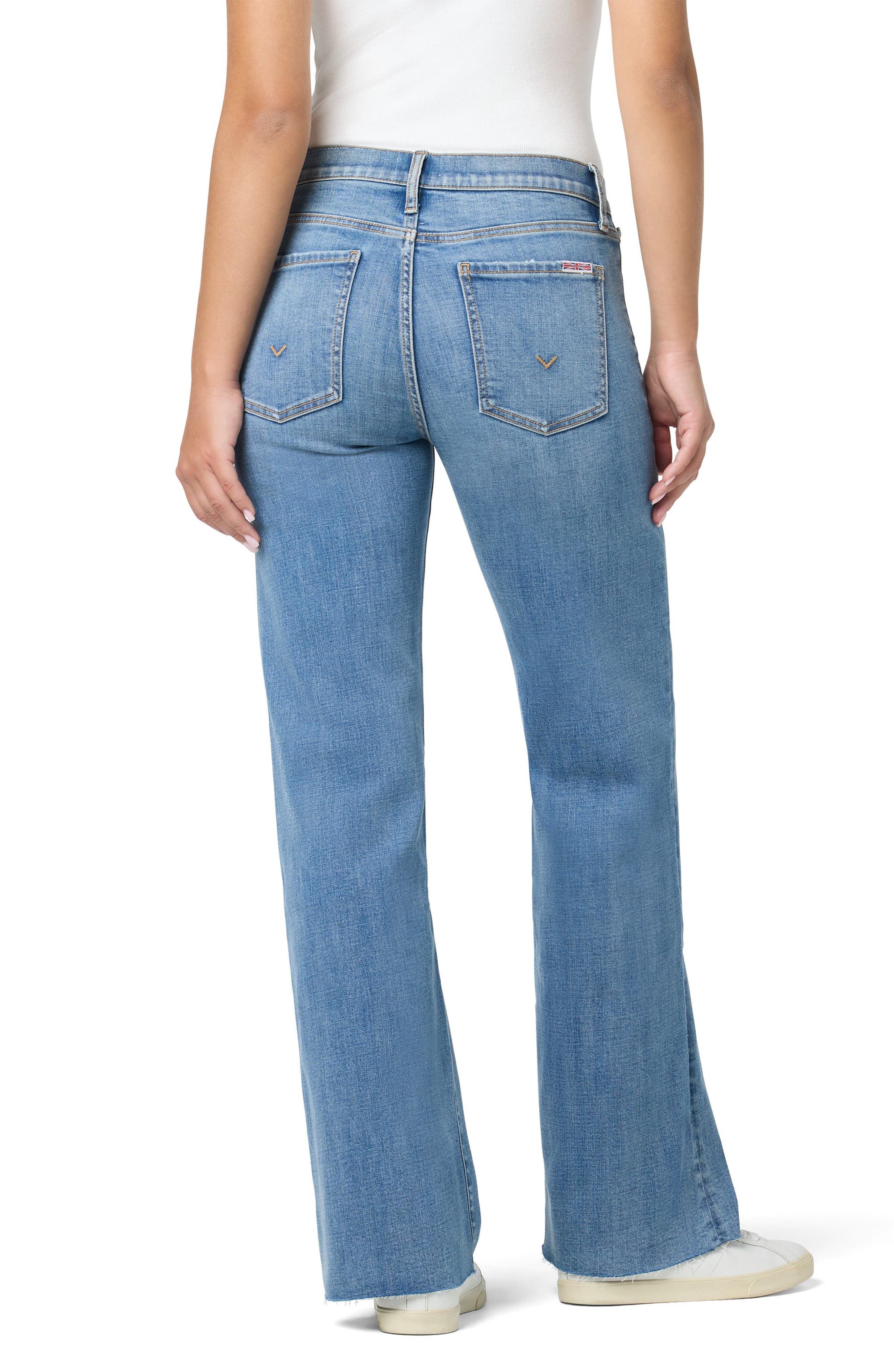 Hudson Jeans Rosalie Raw Hem Wide Leg Jeans