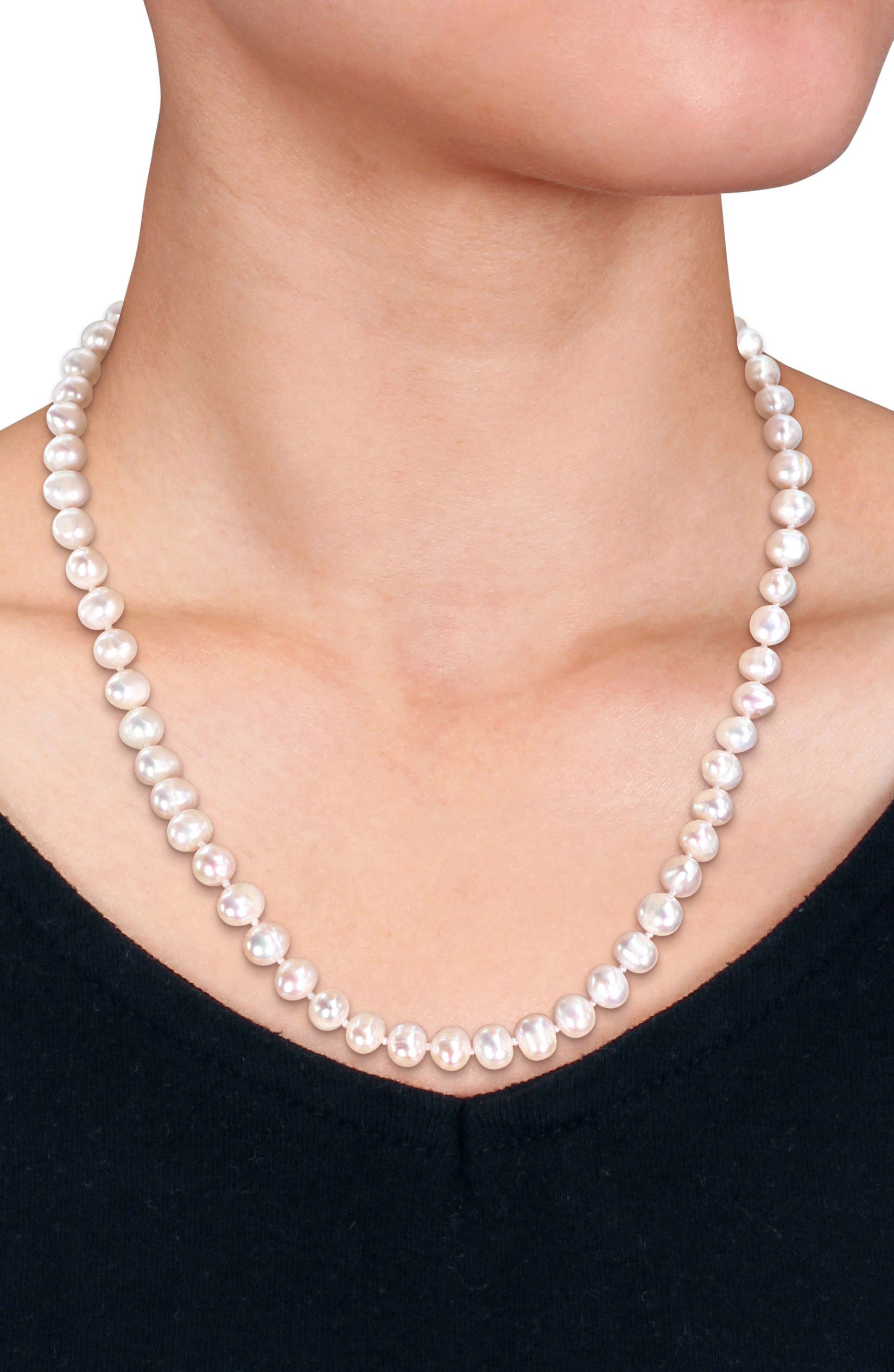 DELMAR 7-8mm Cultured Freshwater Pearl Necklace