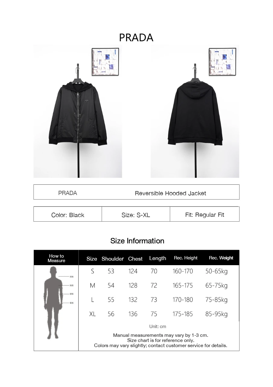Prada Black Reversible Hooded Zip Jacket product photo from LabelPicks