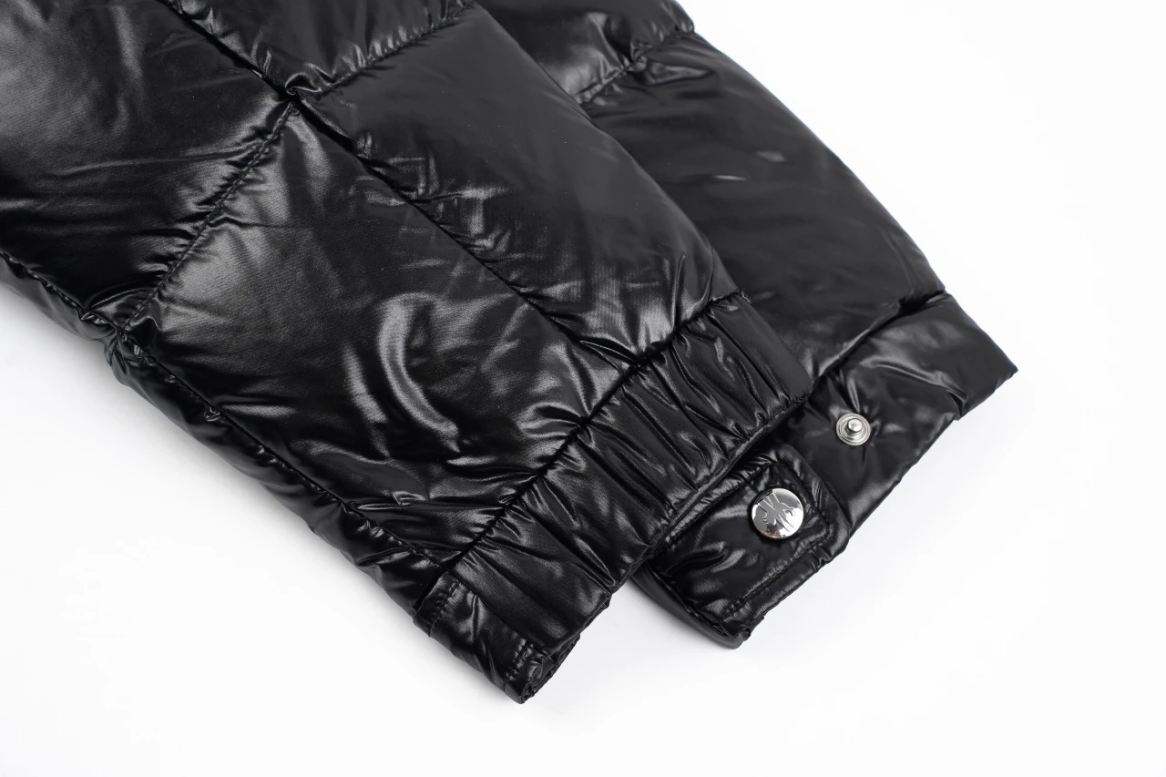 Moncler Black Glossy Maya Long Down Jacket product photo from LabelPicks