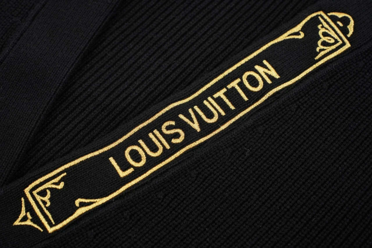 Louis Vuitton Black Embroidered Knit Cardigan product photo from LabelPicks
