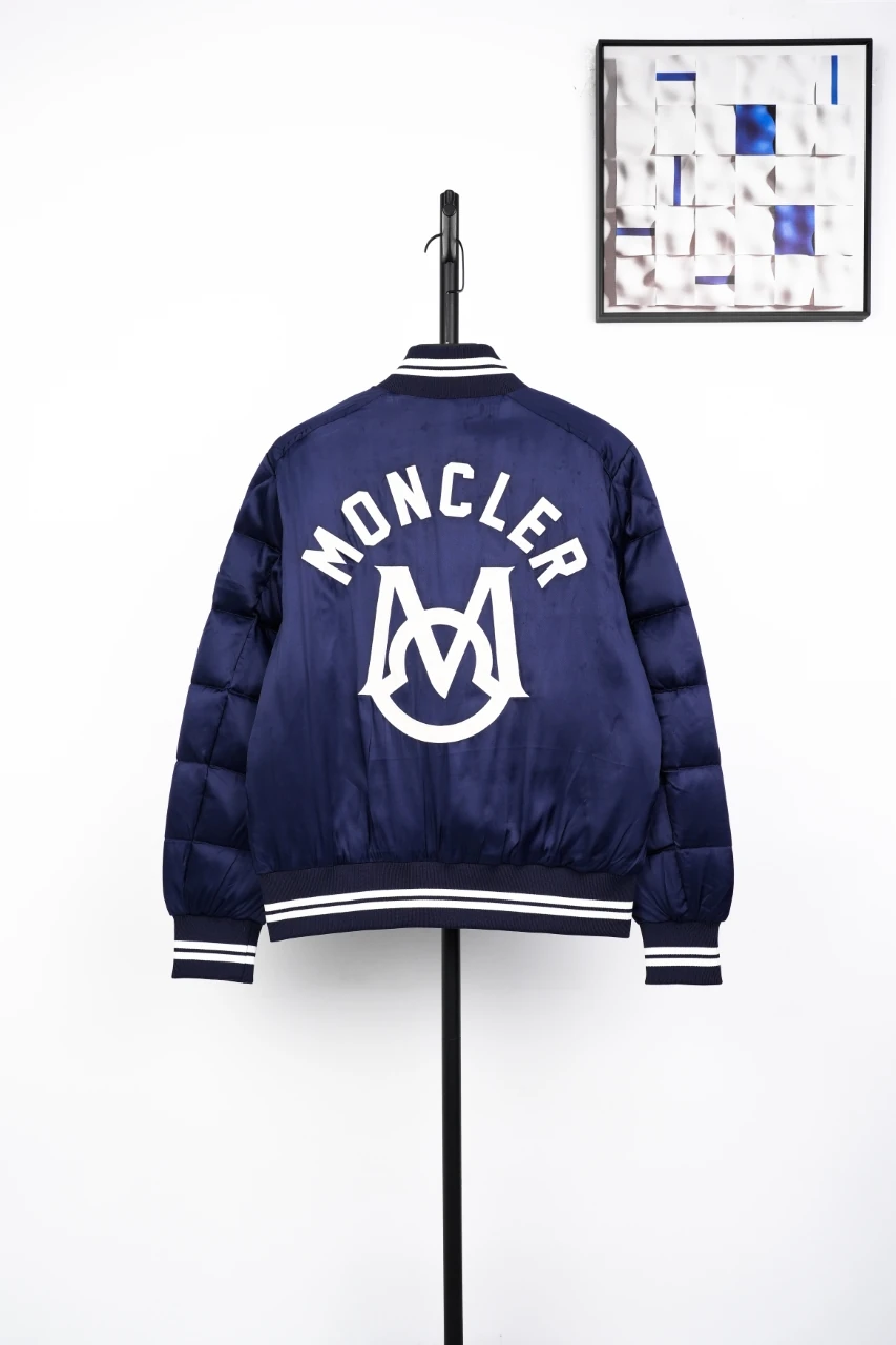 Moncler Navy Bomber Down Jacket product photo from LabelPicks