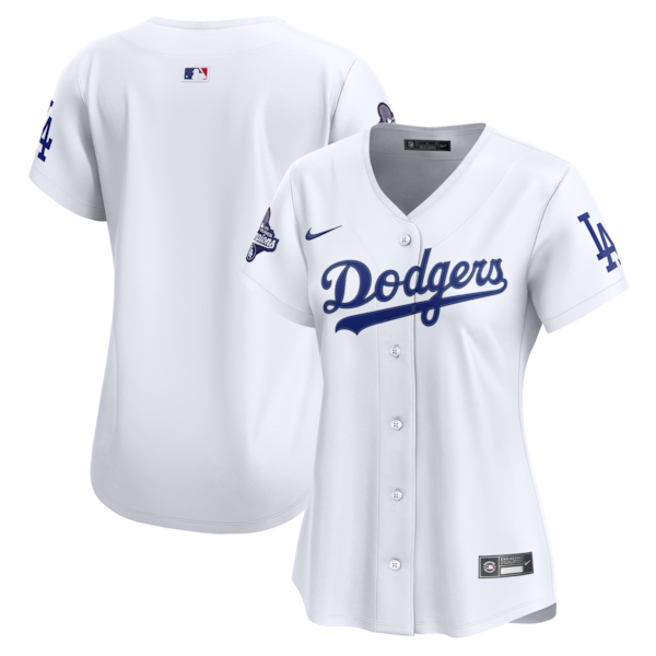 Los Angeles Dodgers Nike Women's Home 2025 World Series Champions Limited Jersey - White