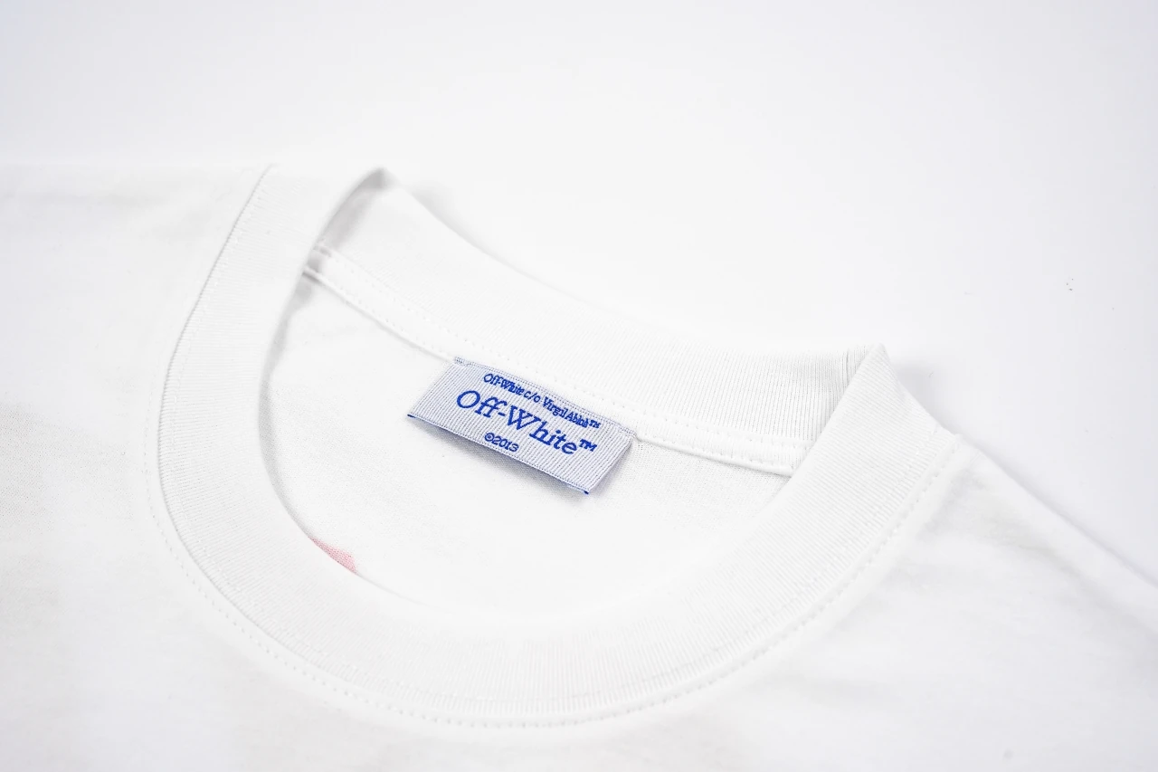 Off-White White Red Stripe Collage T-Shirt product photo from LabelPicks