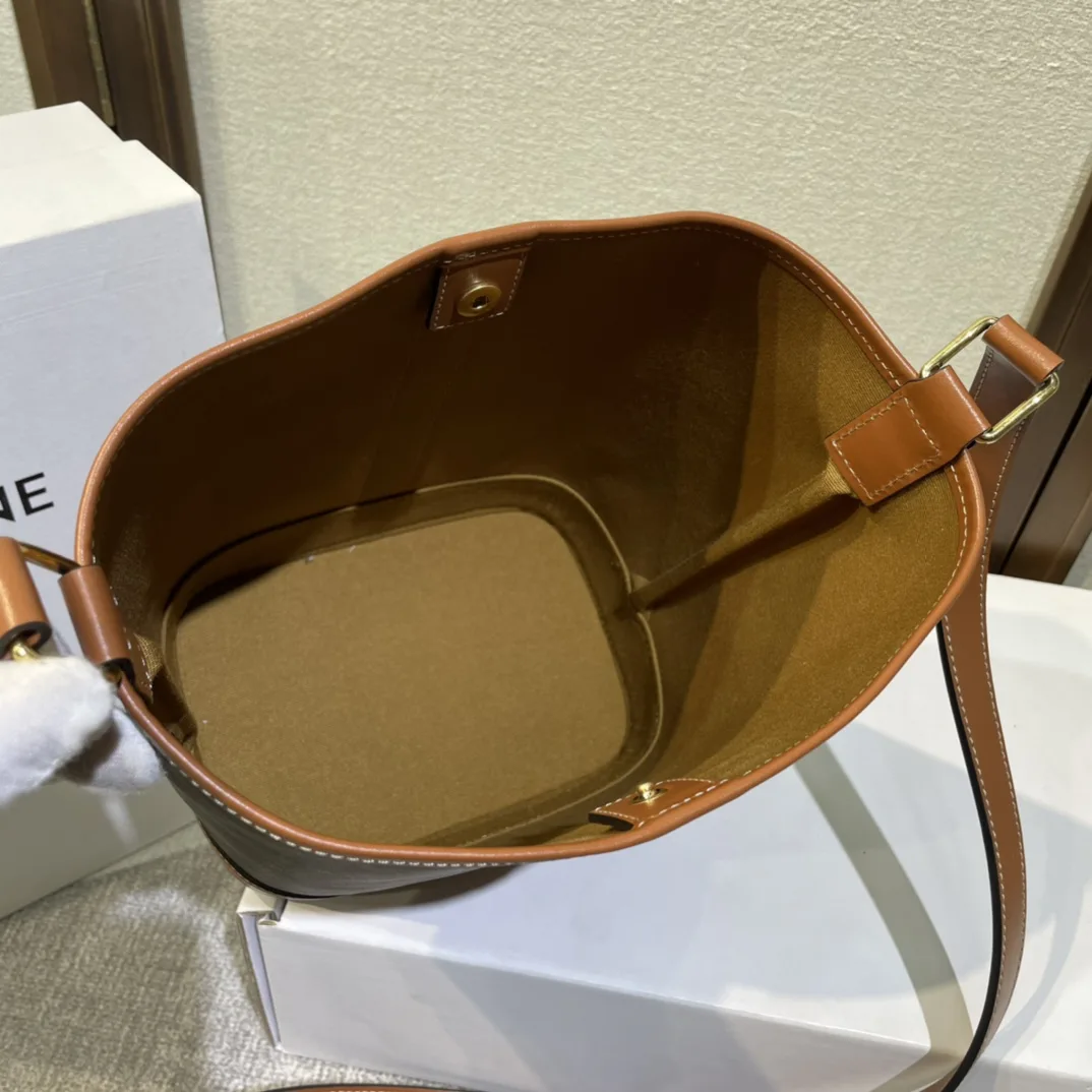 Celine Folco Triomphe Canvas Bucket Bag product photo from LabelPicks