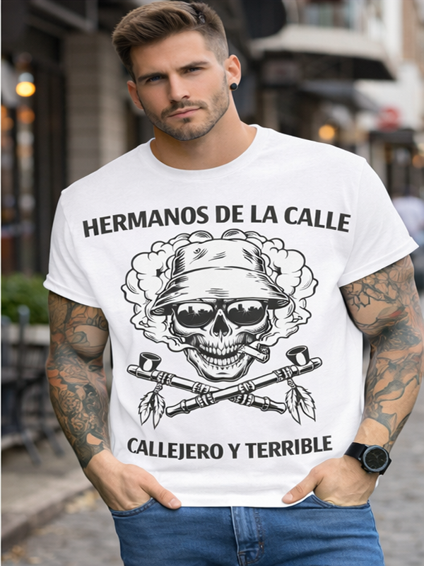 Remera “Hermanos de la Calle” – Calle y Calavera