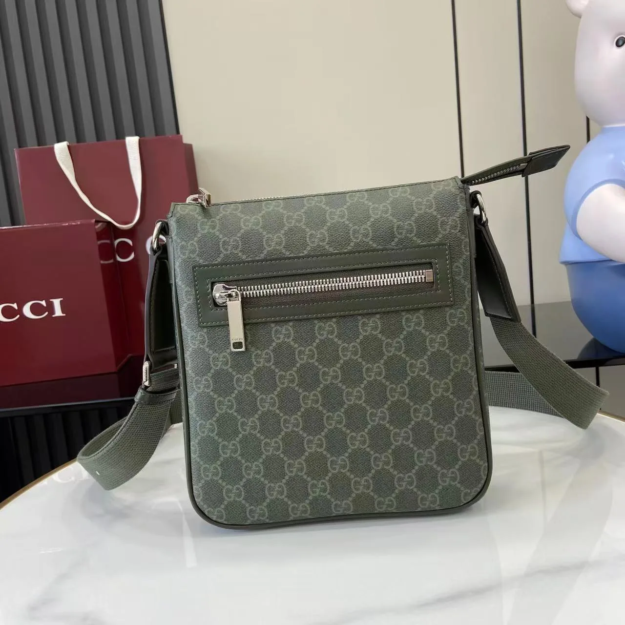 Gucci Canvas and Leather Crossbody Bag product photo from LabelPicks