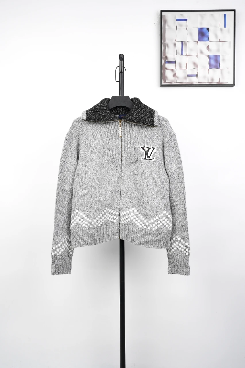 Louis Vuitton Grey Sailboat Fishing Zip Sweater Jacket product photo from LabelPicks