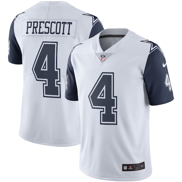 Dak Prescott Nike Dallas Cowboys Color Rush Vapor Limited Jersey - White/Navy