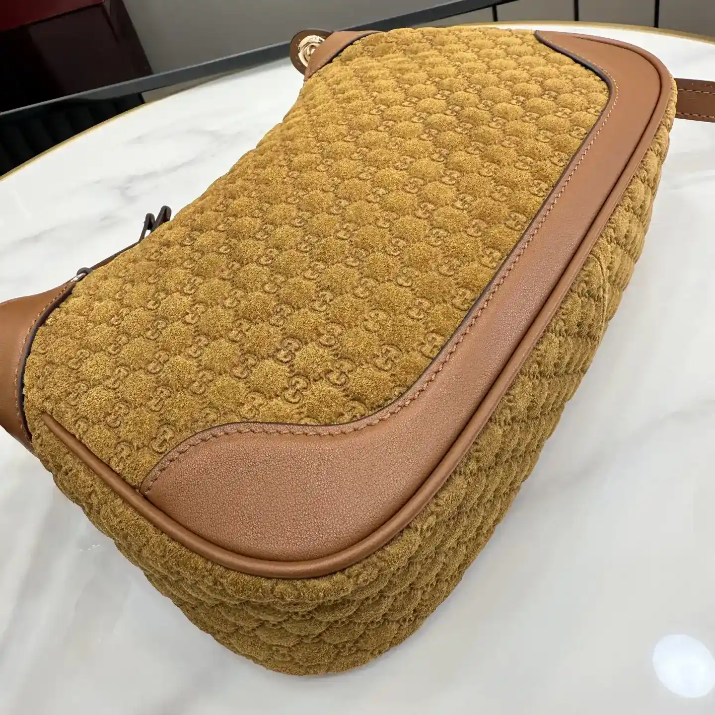 Gucci Suede Leather Crossbody Bag product photo from LabelPicks