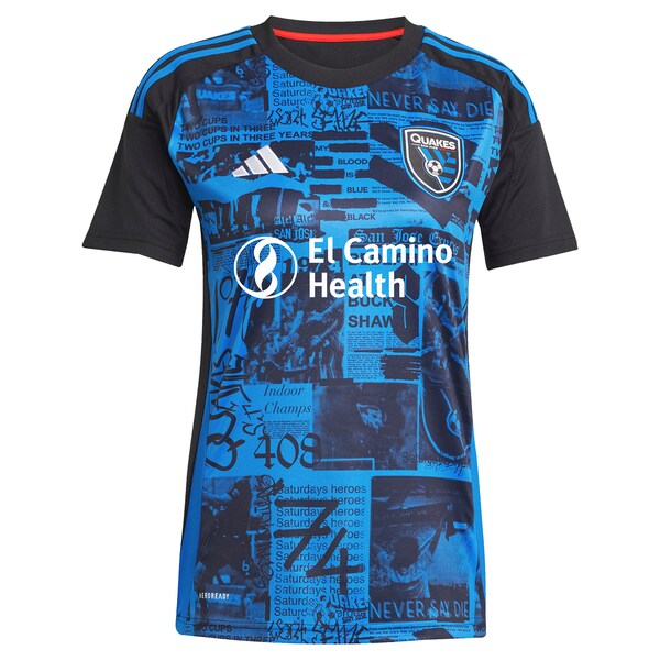 Hernán López San Jose Earthquakes adidas Women's 2025 Headliner Replica Player Jersey - Black