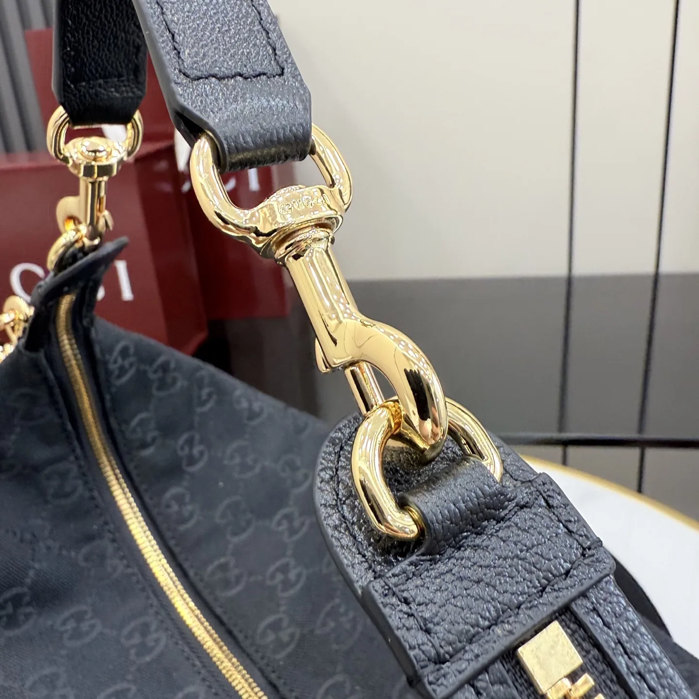 Gucci Black Canvas and Leather Shoulder Bag product photo from LabelPicks