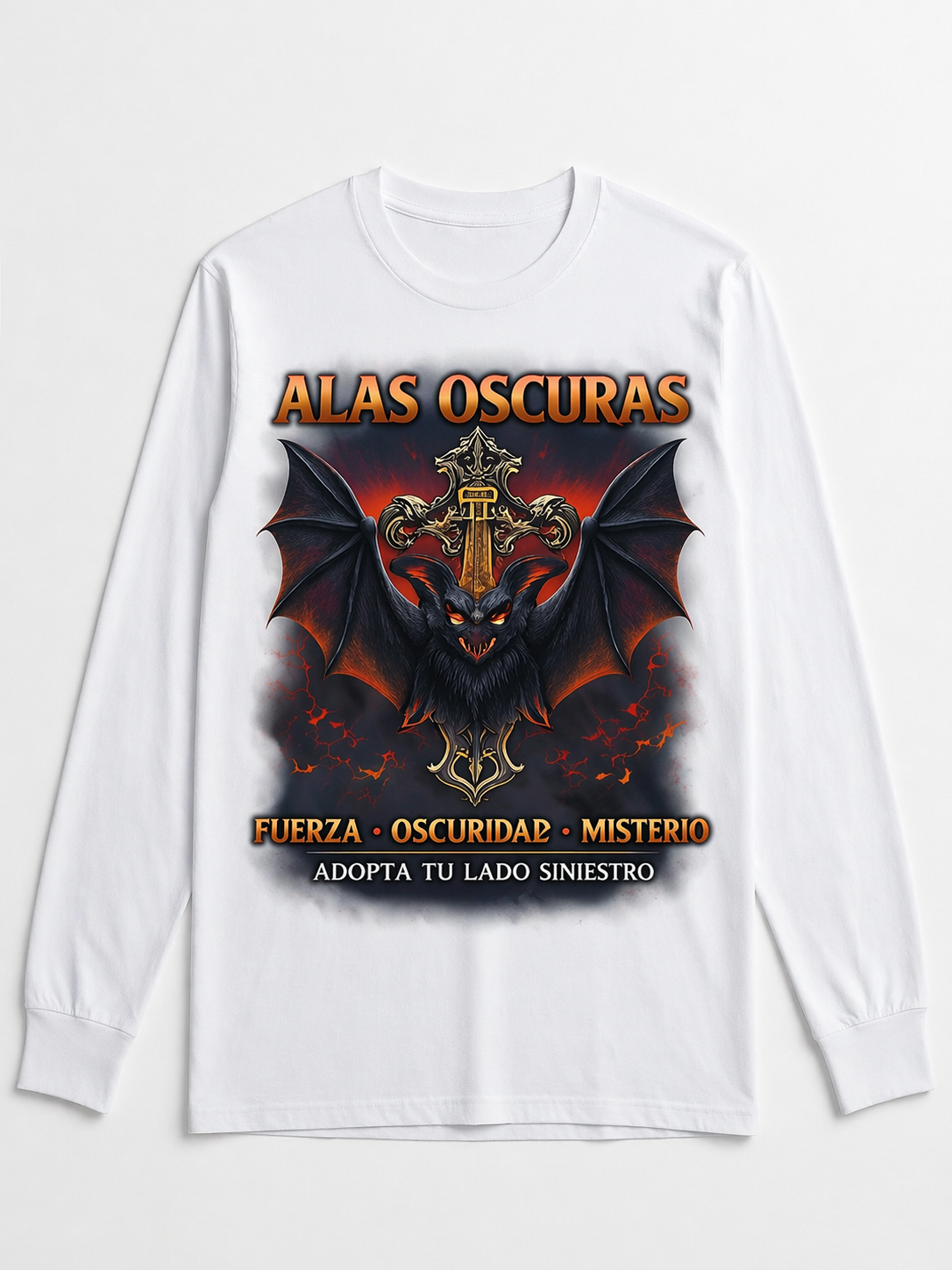 Remera Alas Oscuras – Murciélago & Cruz Gótica
