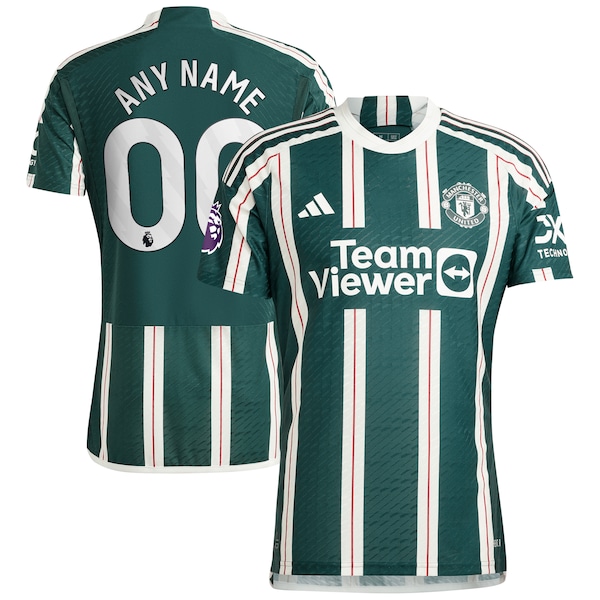 Manchester United adidas 2023/24 Away Authentic Custom Jersey - Green