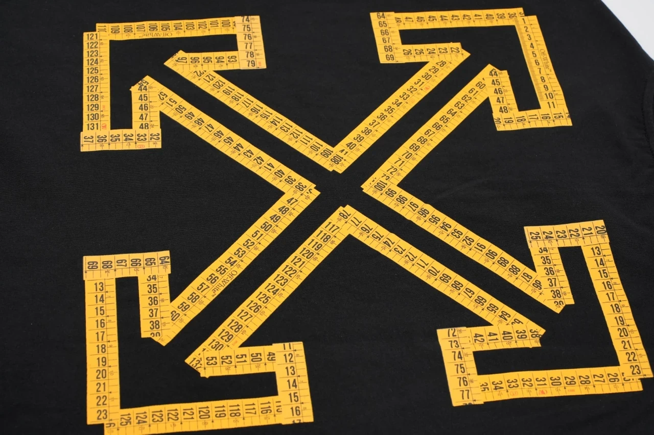 Off-White Black Yellow Measuring Tape Arrow T-Shirt product photo from LabelPicks