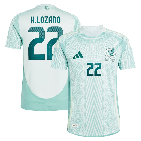 Hirving Lozano Mexico National Team adidas 2024 Away Authentic Player Jersey - Green/Burgundy