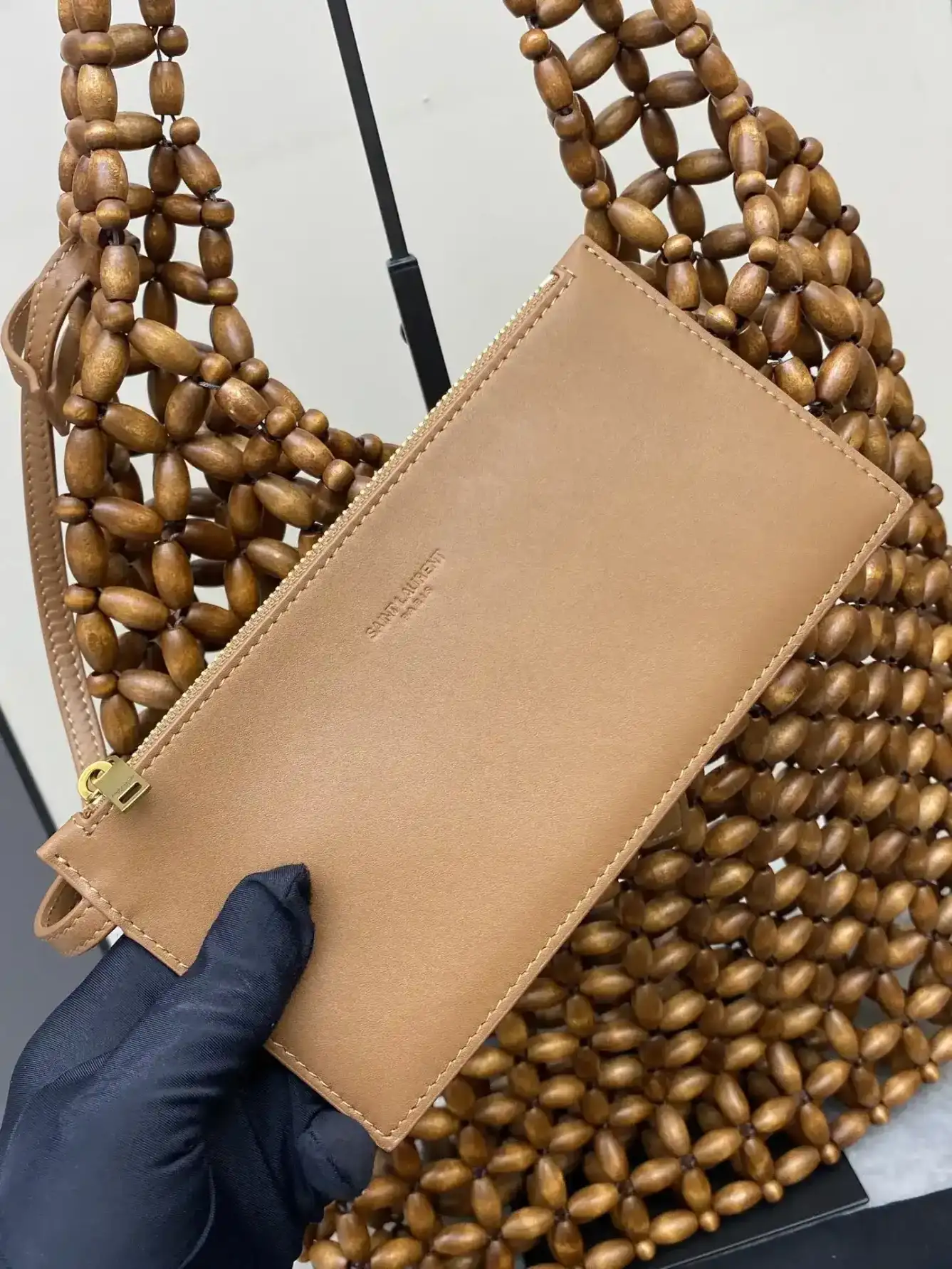 Saint Laurent Woven Leather Shoulder Bag product photo from LabelPicks