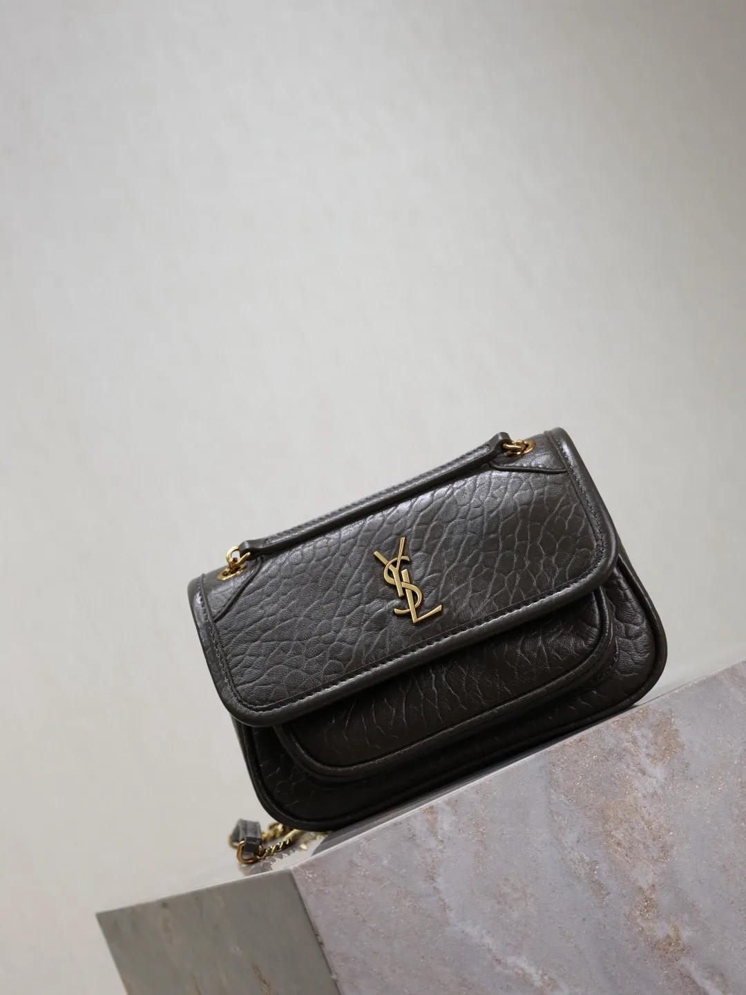 Saint Laurent Green Niki Lambskin Crossbody Bag product photo from LabelPicks