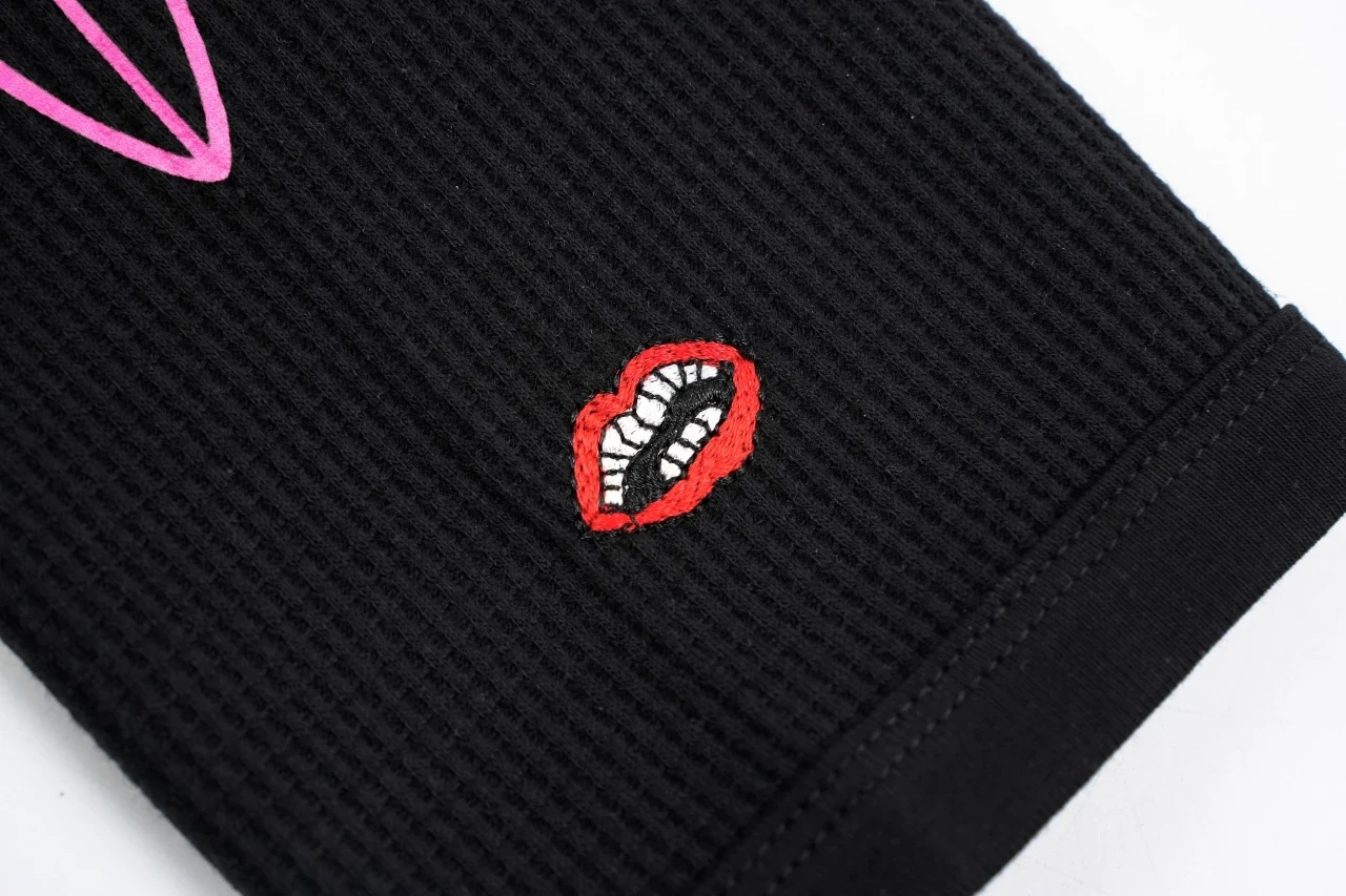 Chrome Hearts Black Pink Sanskrit Waffle Long Sleeve T-Shirt product photo from LabelPicks